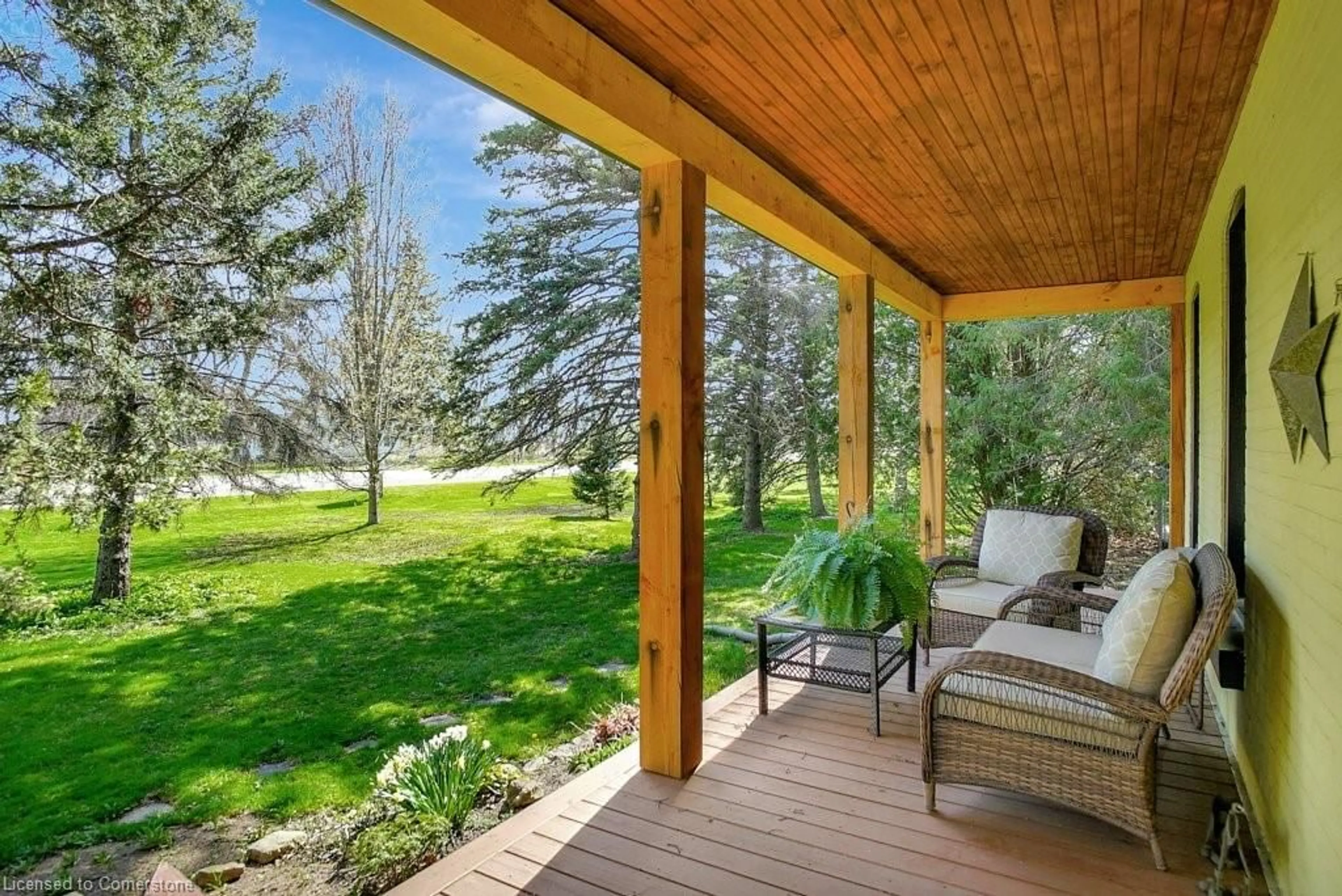 Patio, forest/trees view for 663 Governors Rd, Paris Ontario N3L 3E1