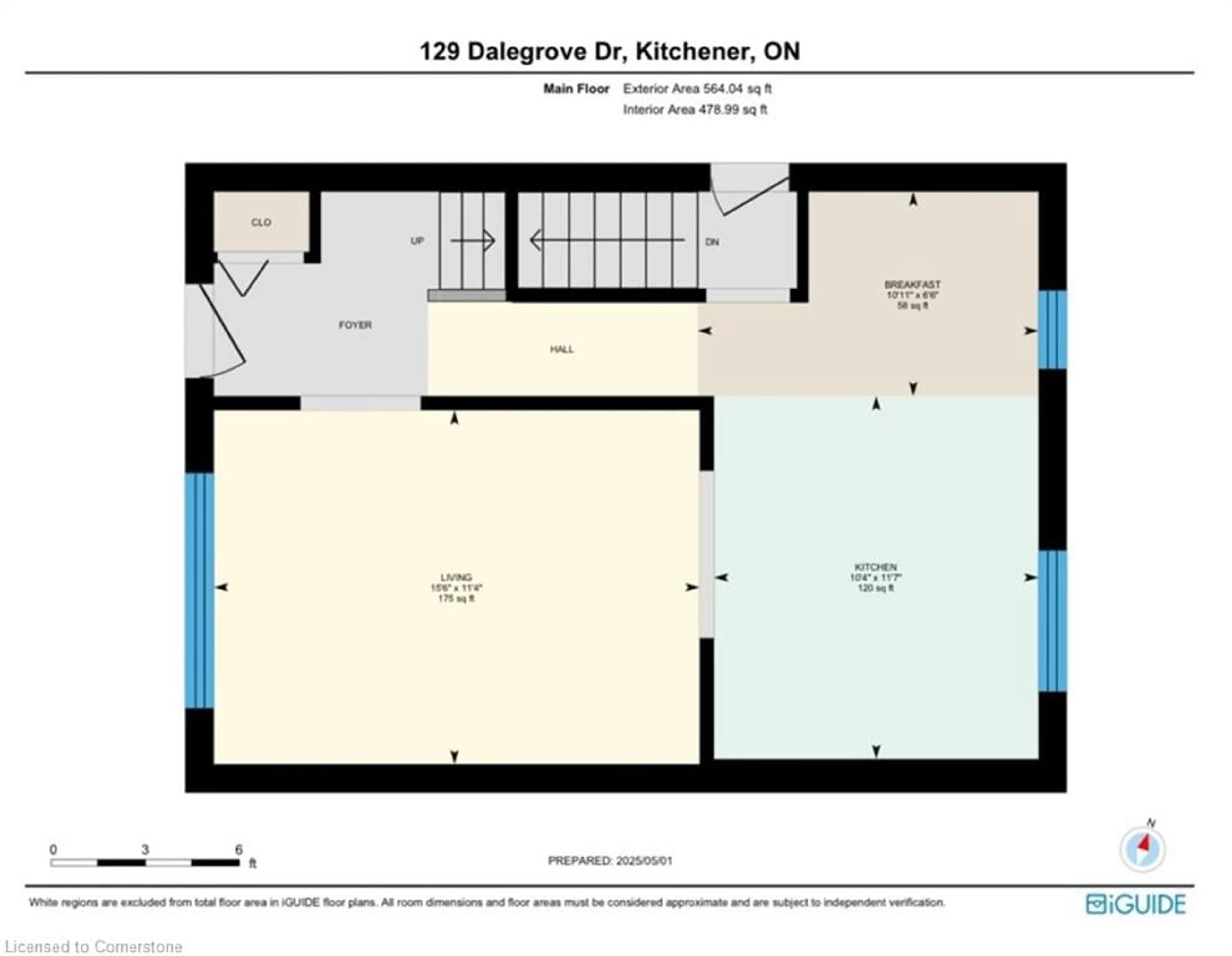 Floor plan for 129 Dalegrove Dr, Kitchener Ontario N2M 2G6