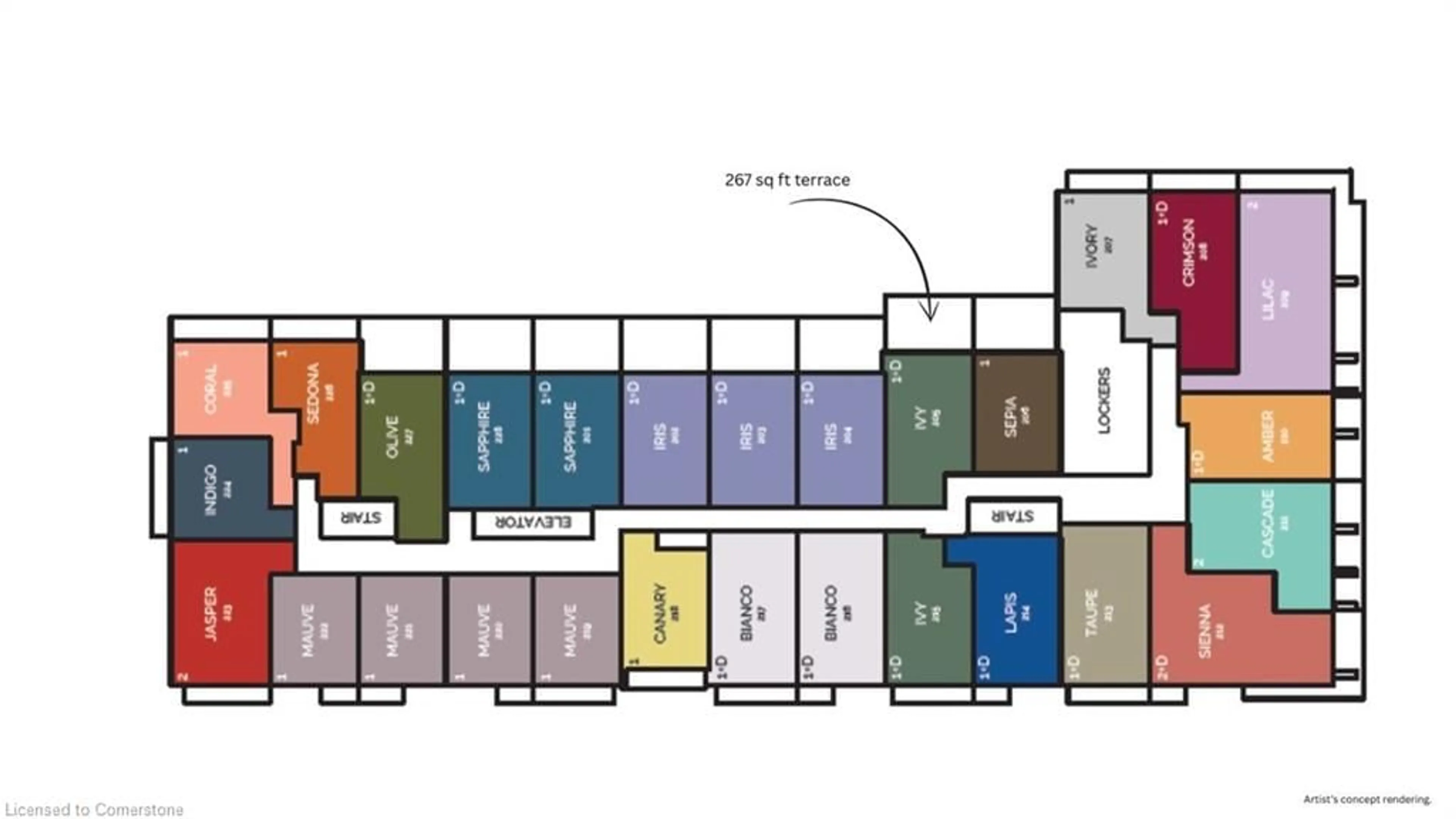 Floor plan for 461 Green Rd #205, Stoney Creek Ontario L8E 5B4