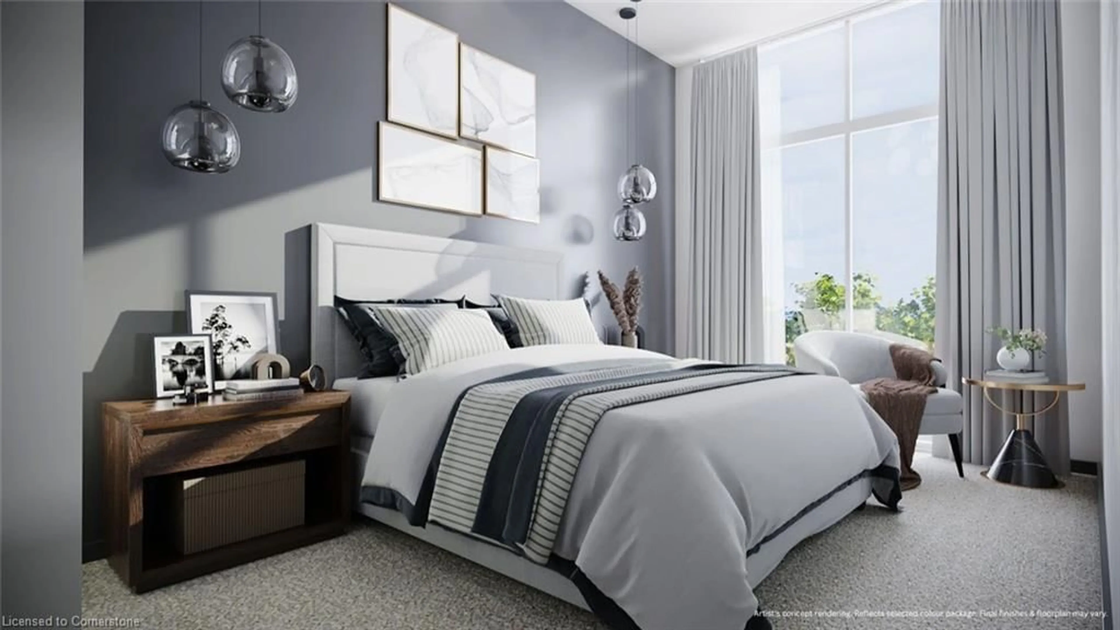 Bedroom with bed, unknown for 461 Green Rd #205, Stoney Creek Ontario L8E 5B4