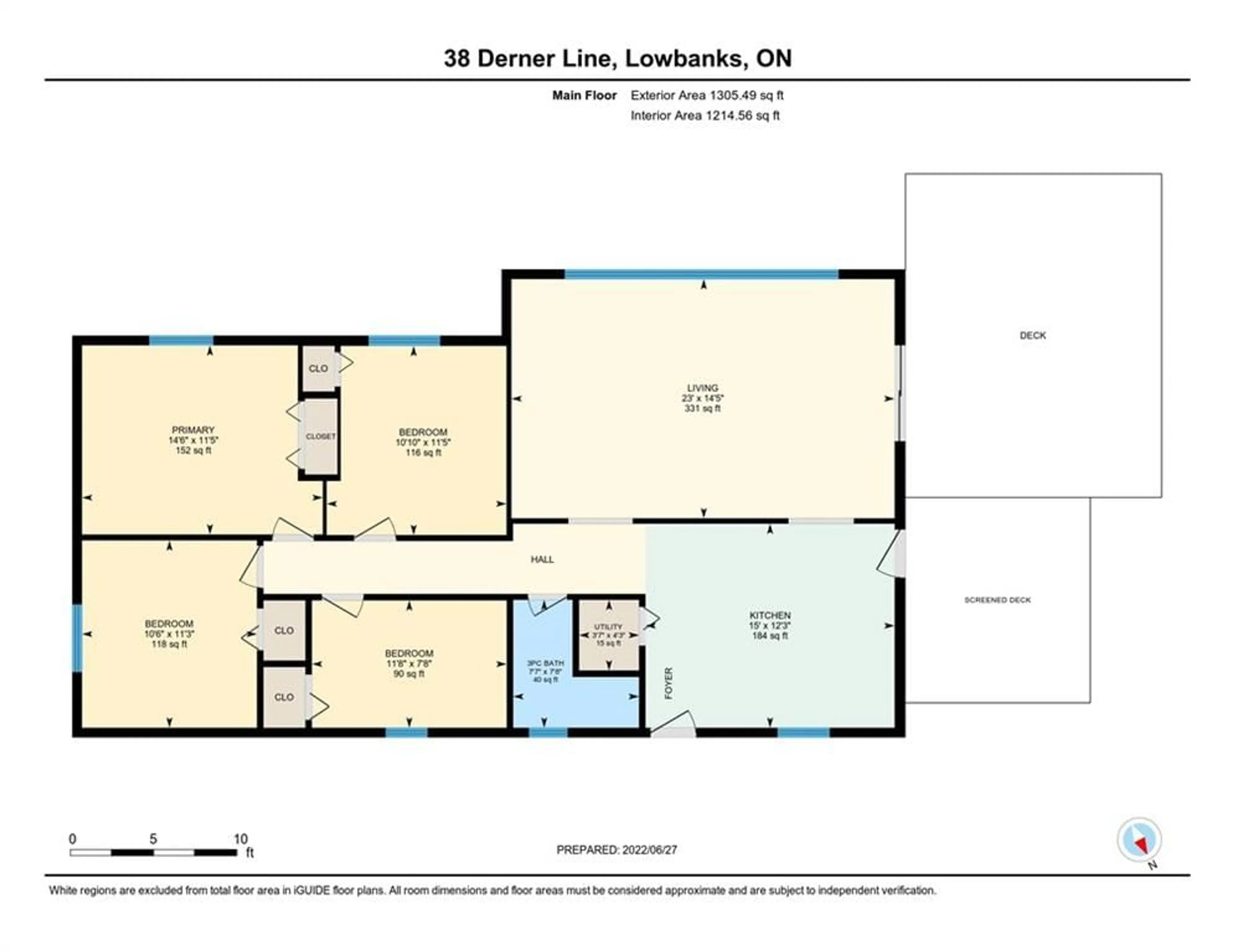 Floor plan for 38 Derner Line, Lowbanks Ontario N0A 1K0