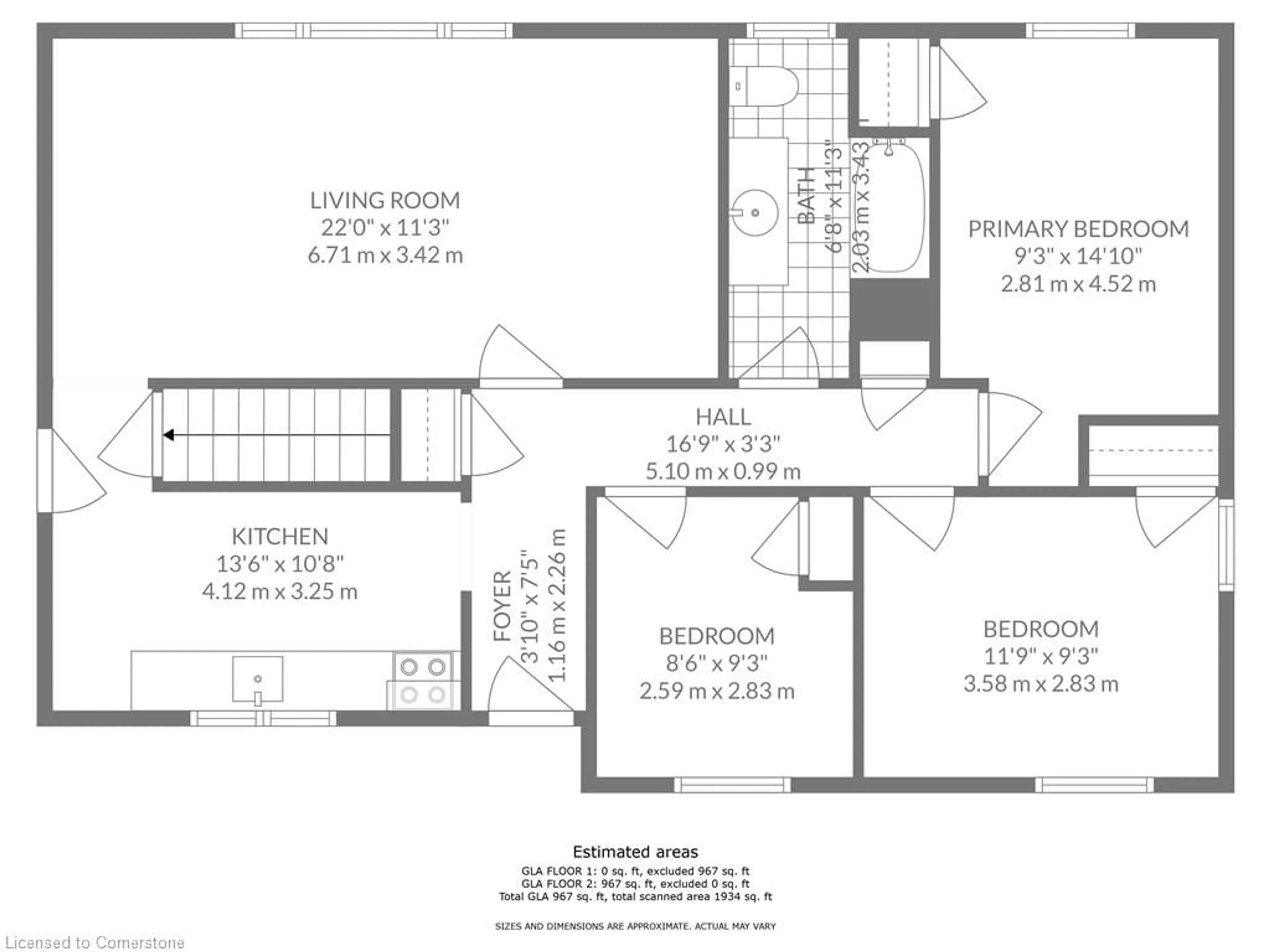 Floor plan for 848 Colborne St, Brantford Ontario N3S 3S9
