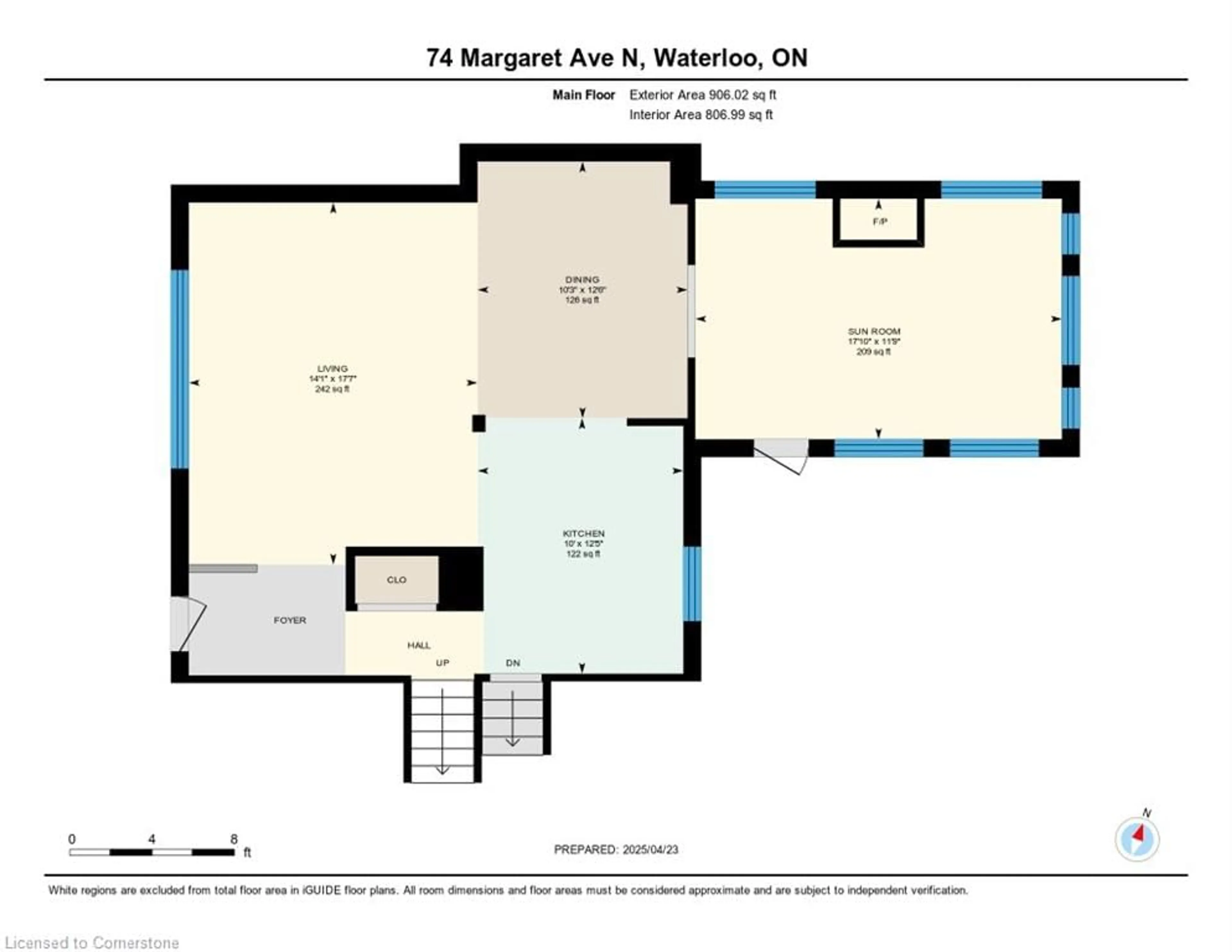 Floor plan for 74 Margaret Ave, Waterloo Ontario N2J 3P9