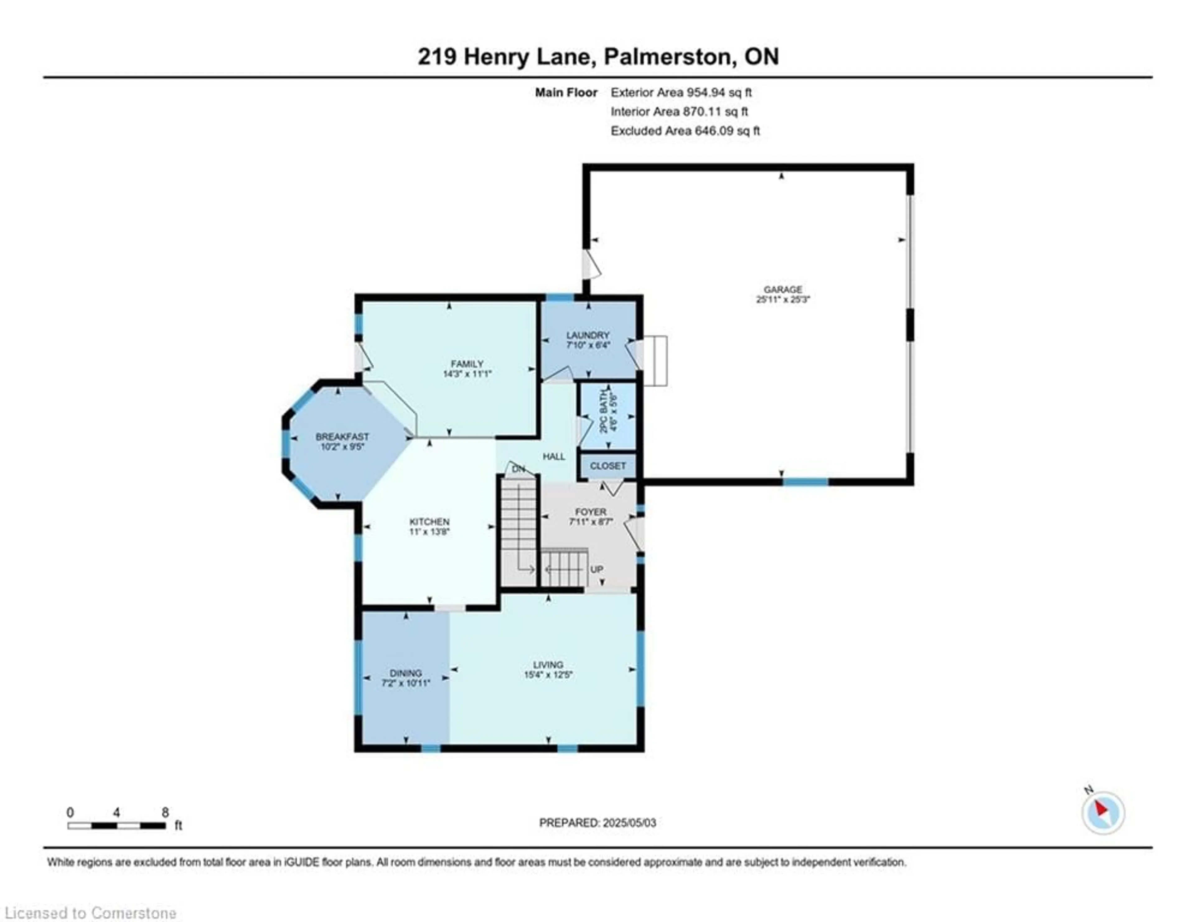 Floor plan for 219 Henry Lane, Palmerston Ontario N0G 2P0