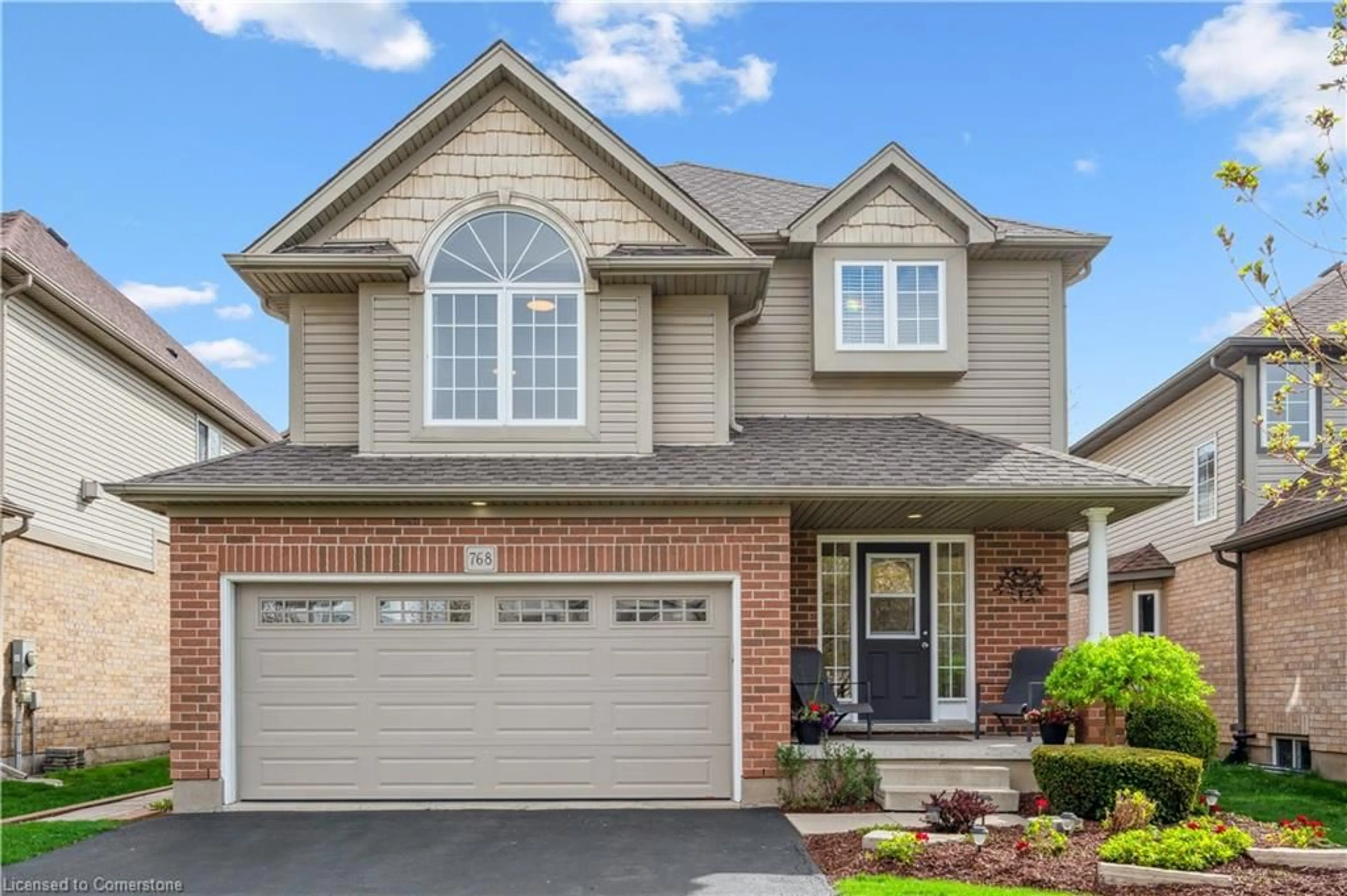 Home with brick exterior material, street for 768 Shediac Cres, Waterloo Ontario N2K 4M4