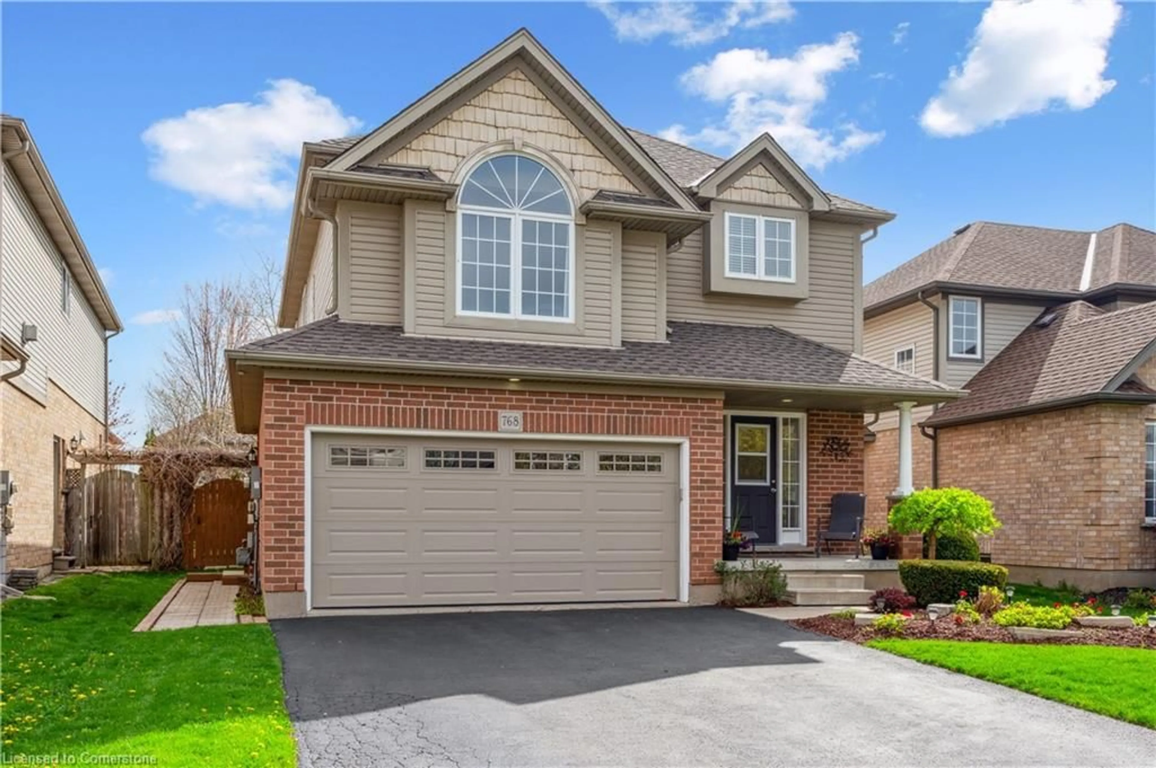 Home with brick exterior material, street for 768 Shediac Cres, Waterloo Ontario N2K 4M4
