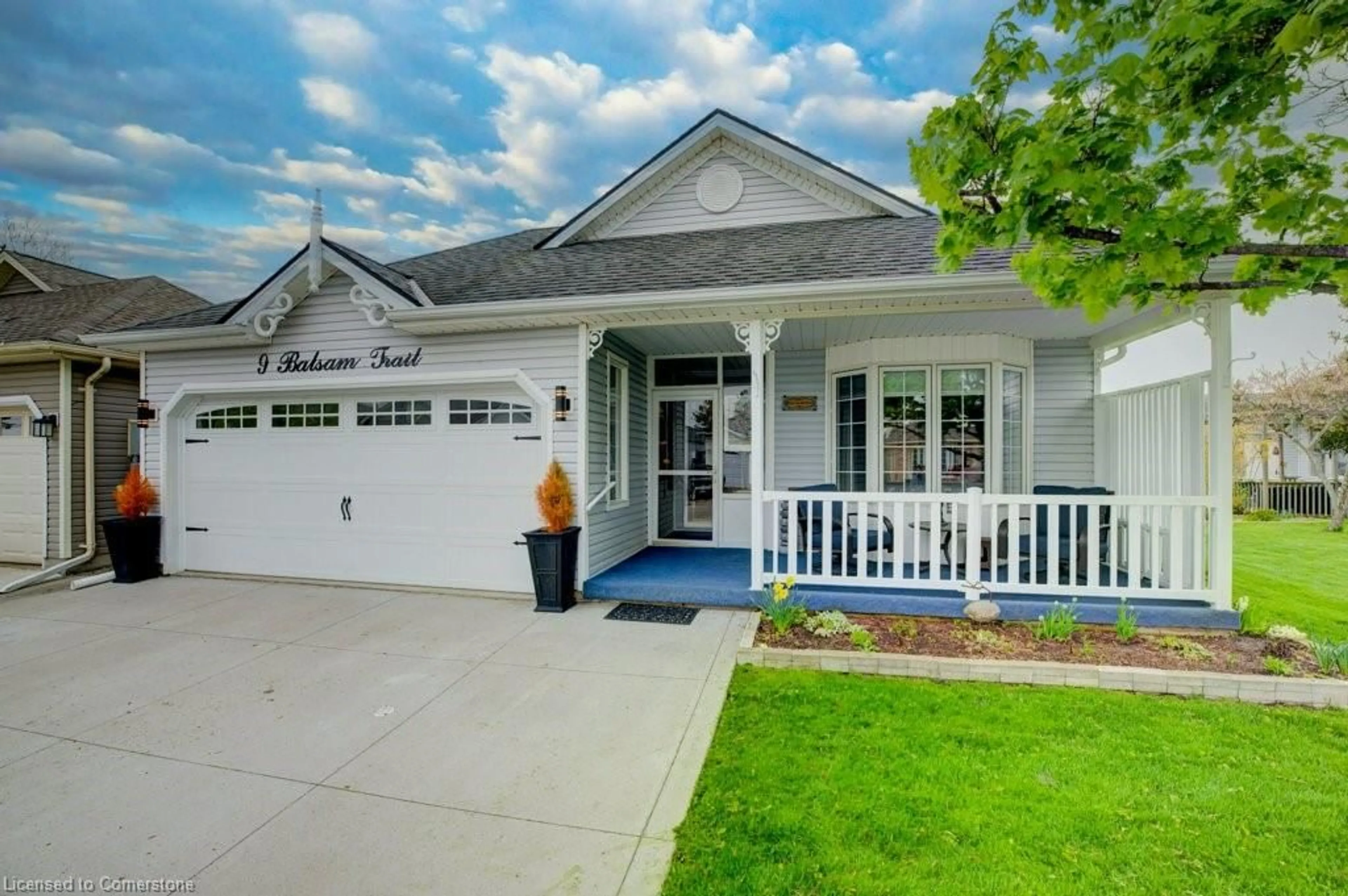 Home with vinyl exterior material, street for 9 Balsam Trail, Norfolk County Ontario N0E 1M0
