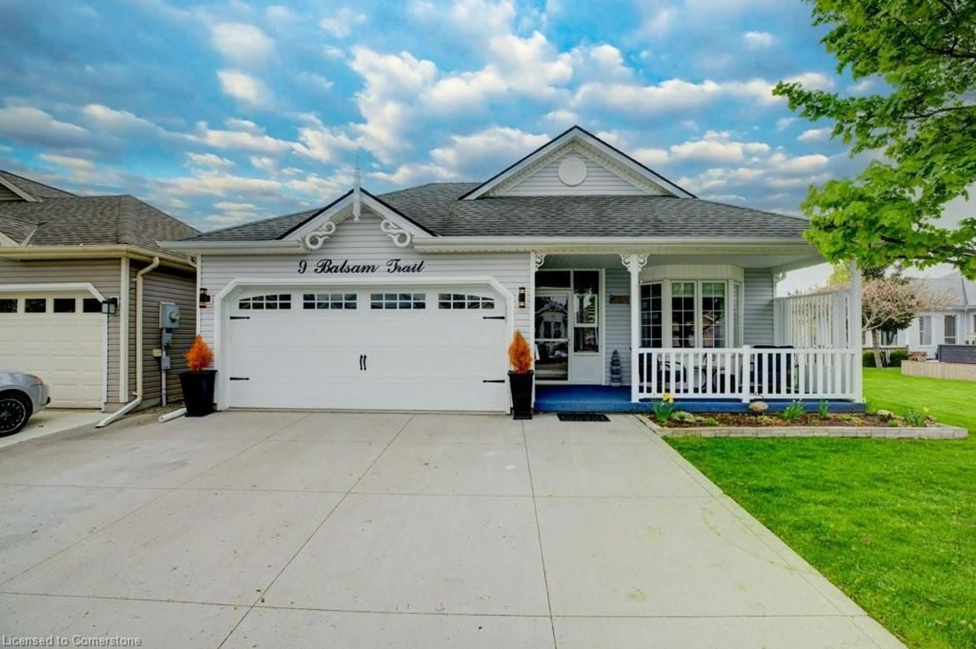 Home with vinyl exterior material, street for 9 Balsam Trail, Norfolk County Ontario N0E 1M0