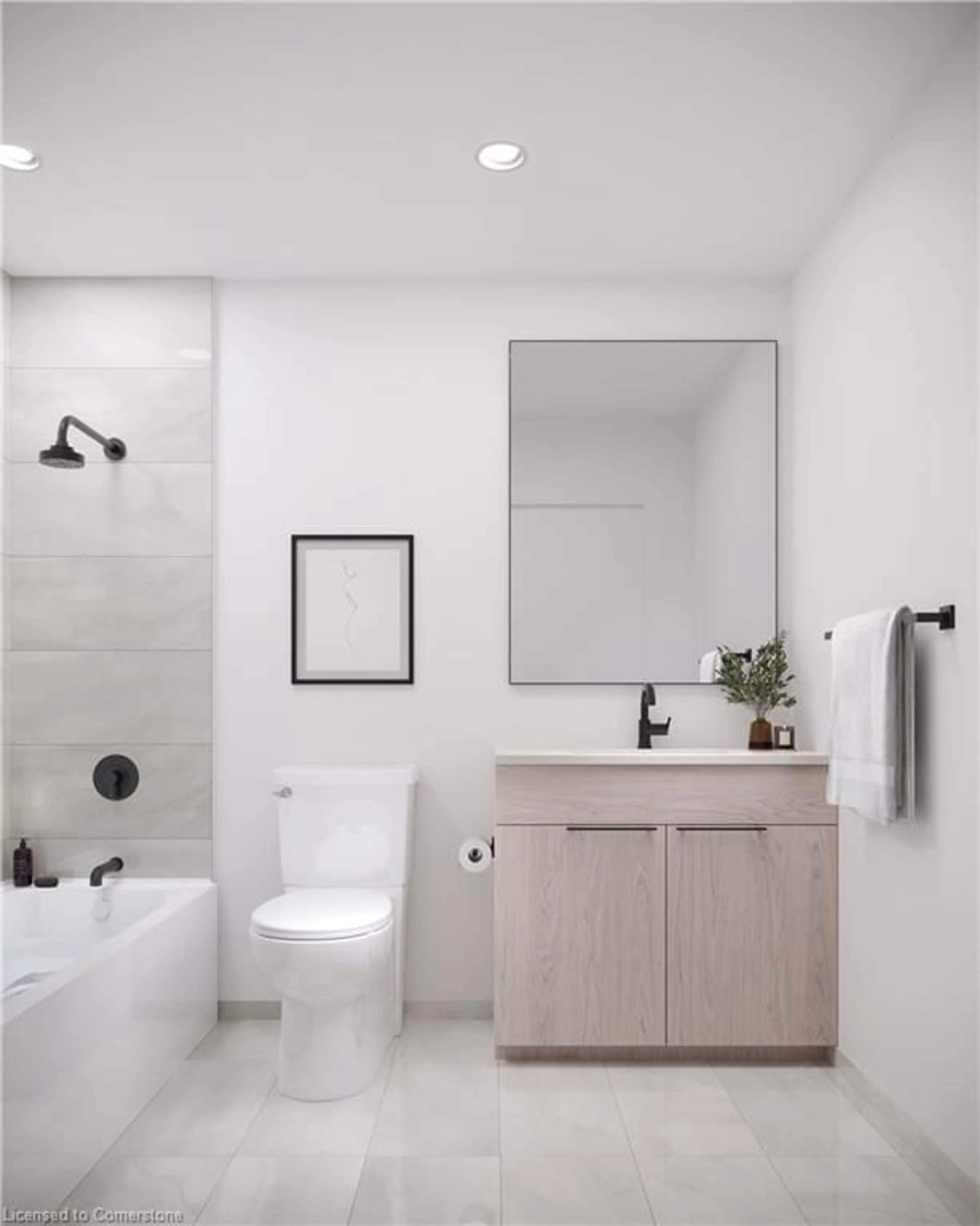 Contemporary bathroom, ceramic/tile floor for 4878 Powers Common #C611, Burlington Ontario L7M 2B4