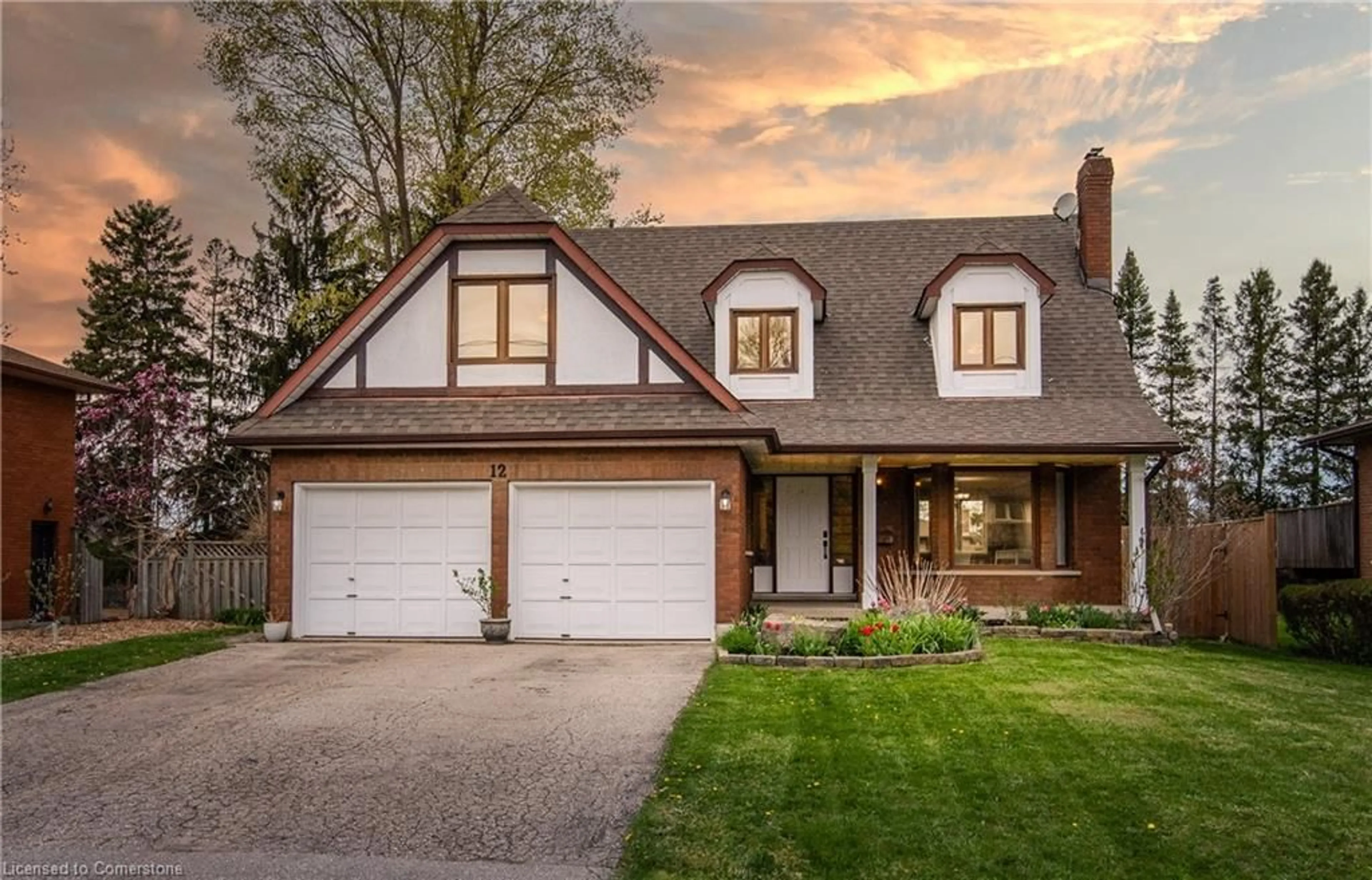 Home with brick exterior material, street for 12 Sunrise Dr, Kitchener Ontario N2B 3B4