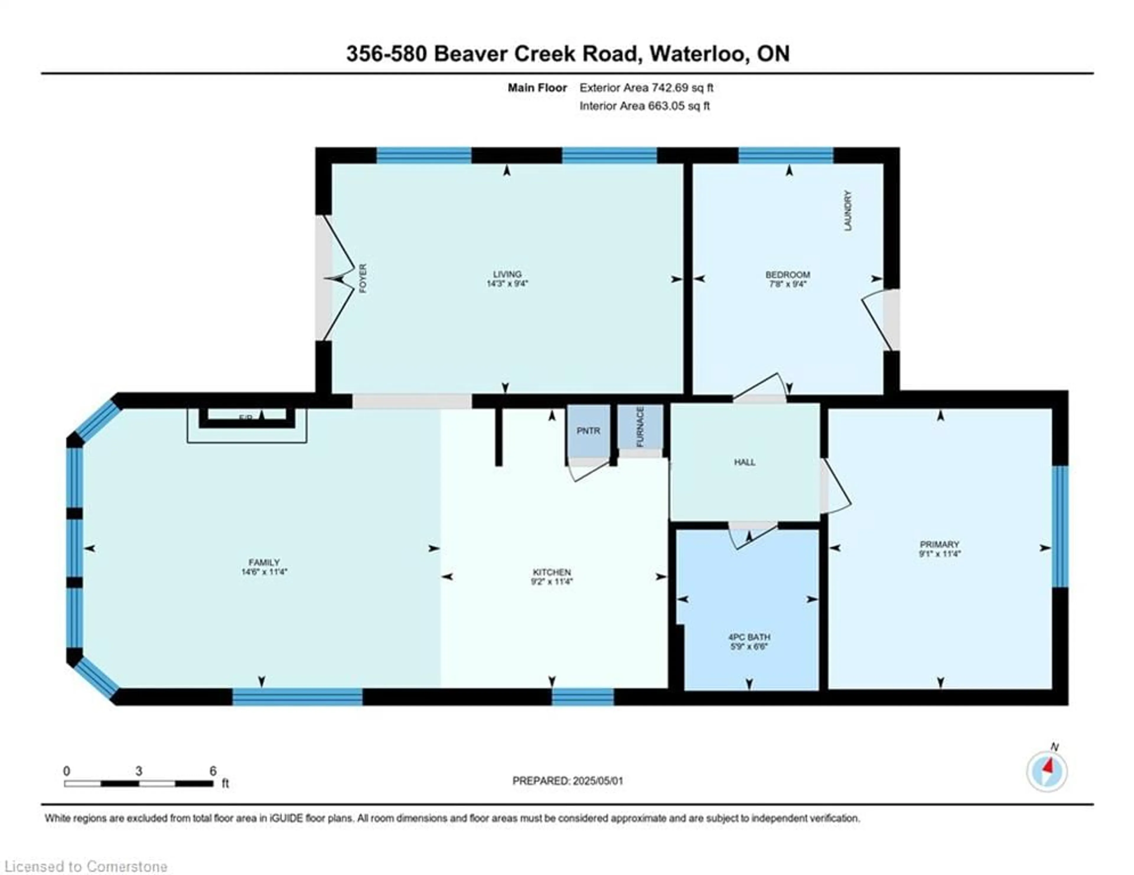 Floor plan for 580 Beaver Creek Rd #356, Waterloo Ontario N2J 3Z4