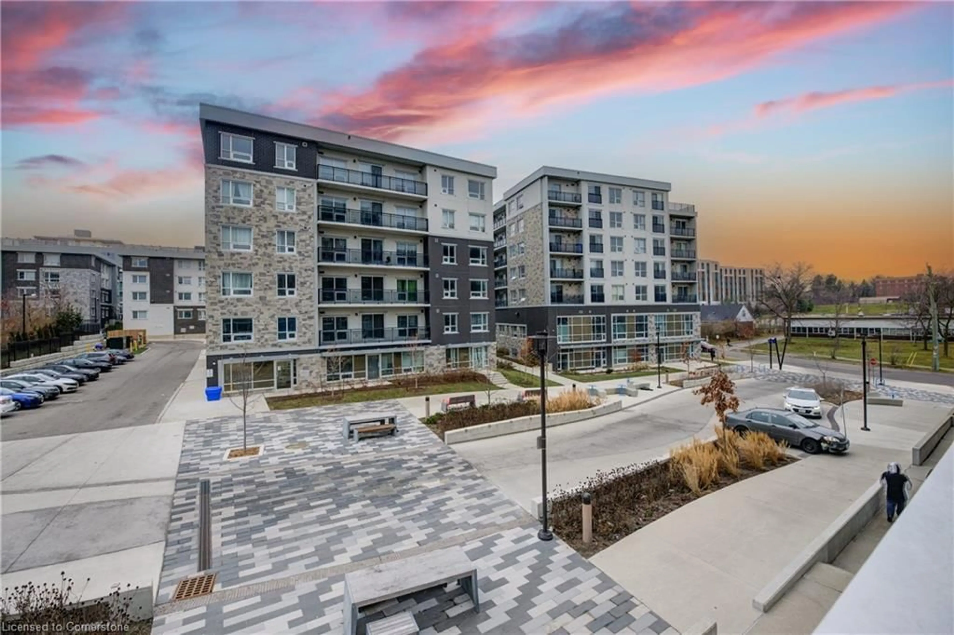 A pic from outside/outdoor area/front of a property/back of a property/a pic from drone, unknown for 62 Balsam St #H201, Waterloo Ontario N2L 3H2