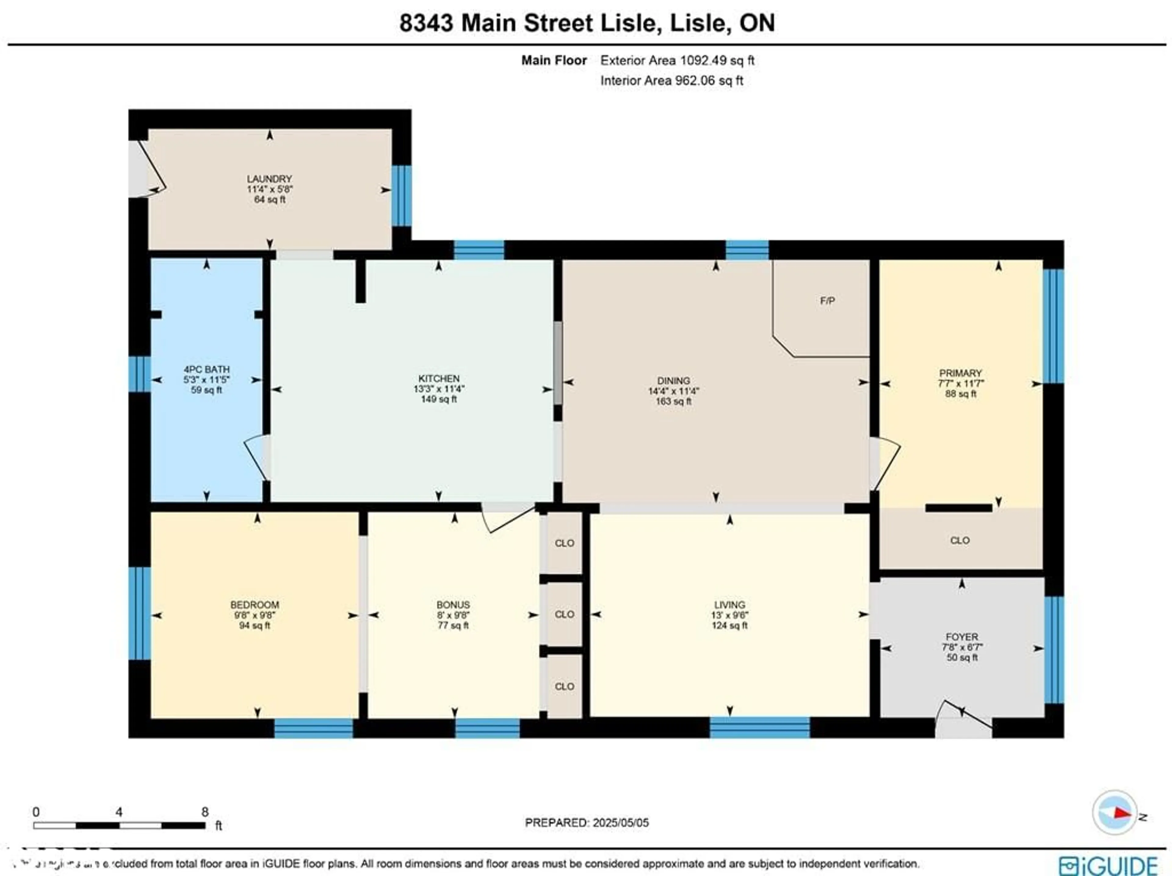 Floor plan for 8343 Main Street Lisle, Lisle Ontario L0M 1M0