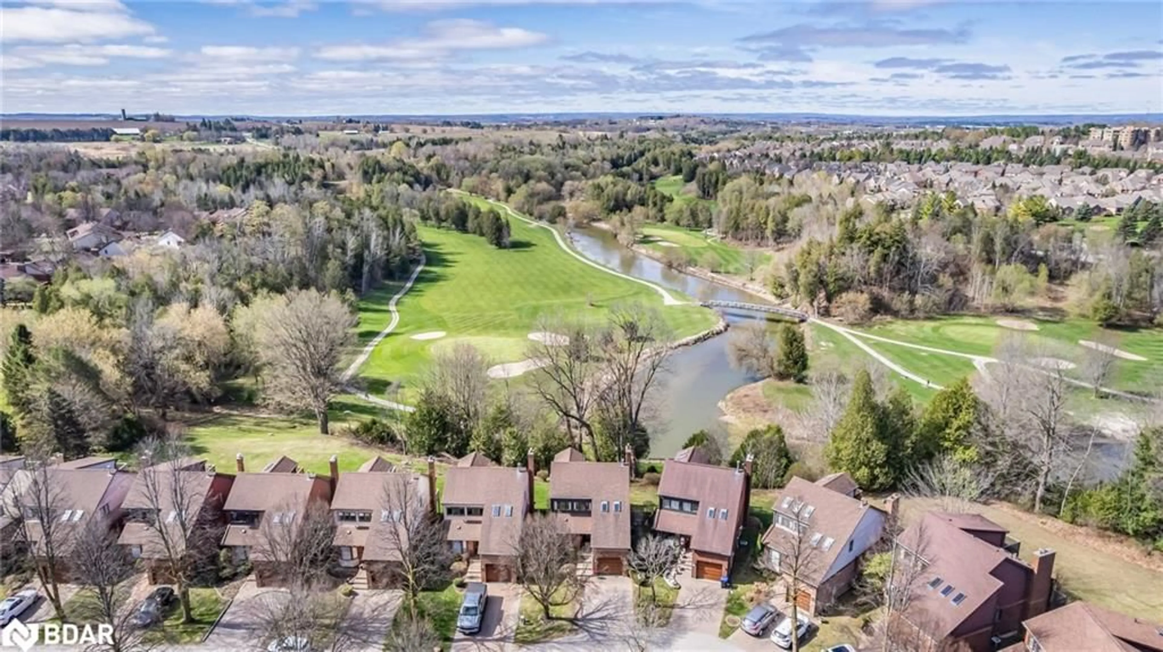 A pic from outside/outdoor area/front of a property/back of a property/a pic from drone, water/lake/river/ocean view for 62 Riverview Rd #4, Alliston Ontario L9R 1R8