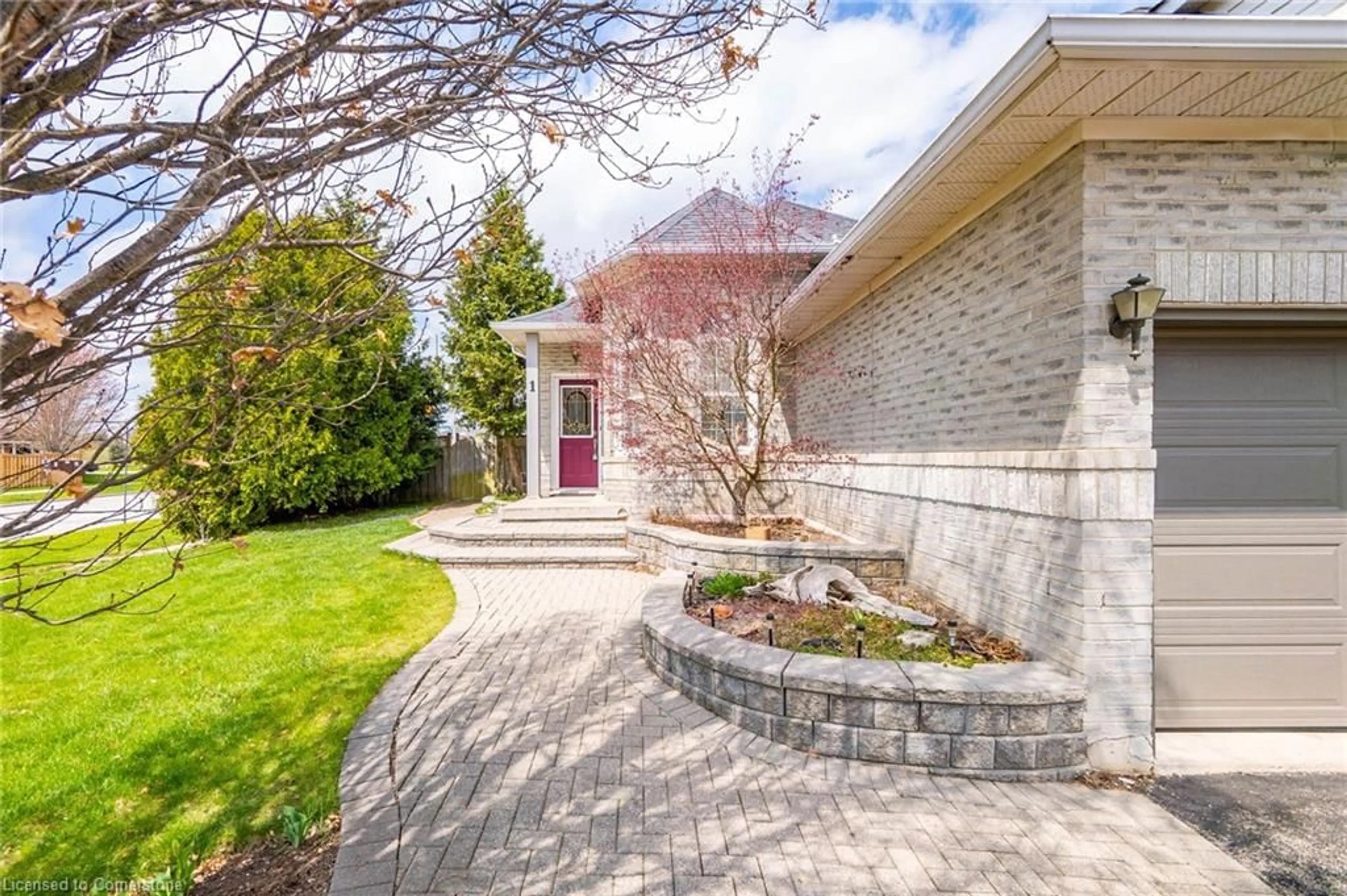 Home with brick exterior material, street for 1 Strathroy Cres, Waterdown Ontario L8B 0N5