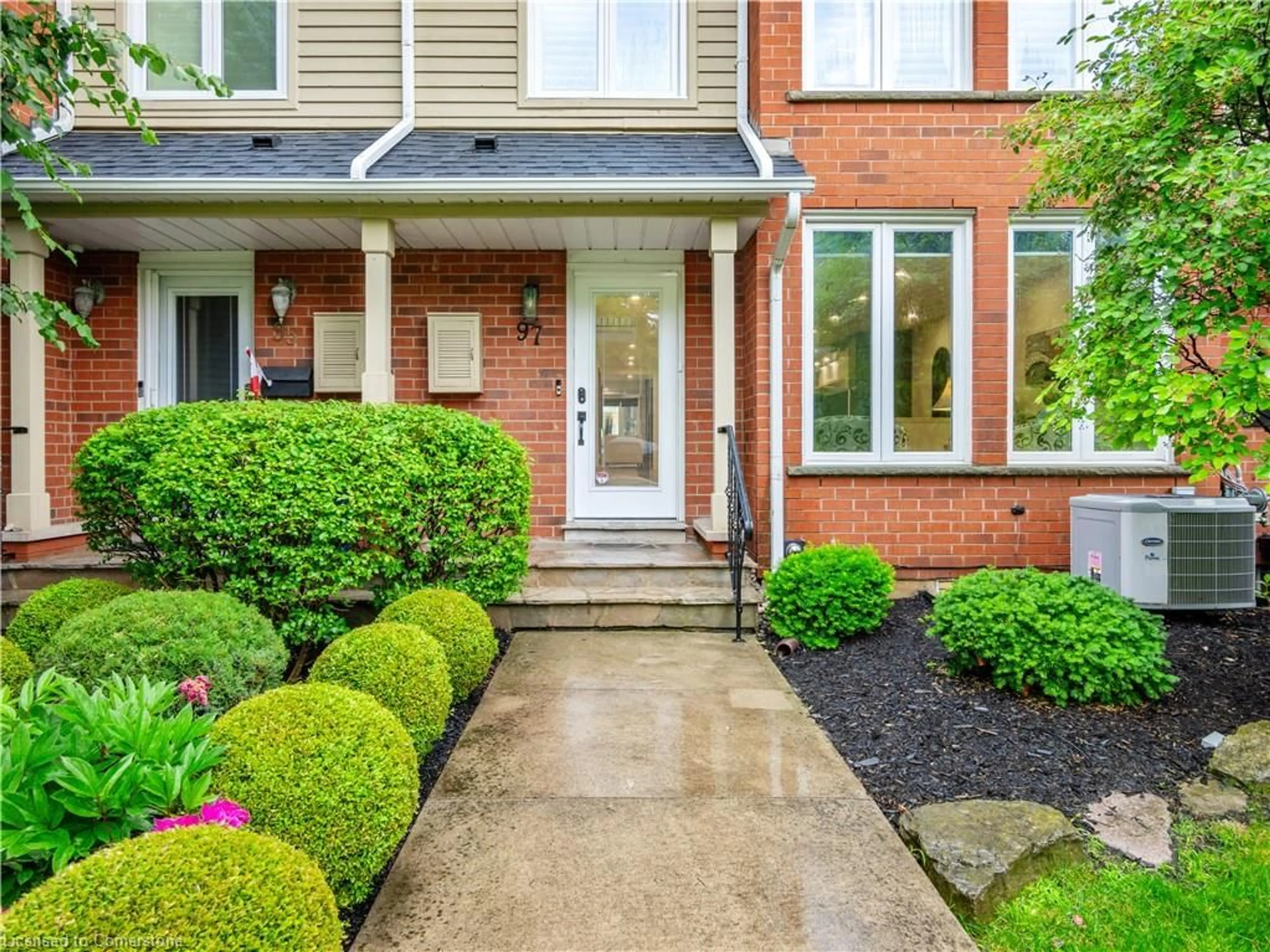Home with brick exterior material, street for 97 Edgewater Dr, Hamilton Ontario L8E 4Z2