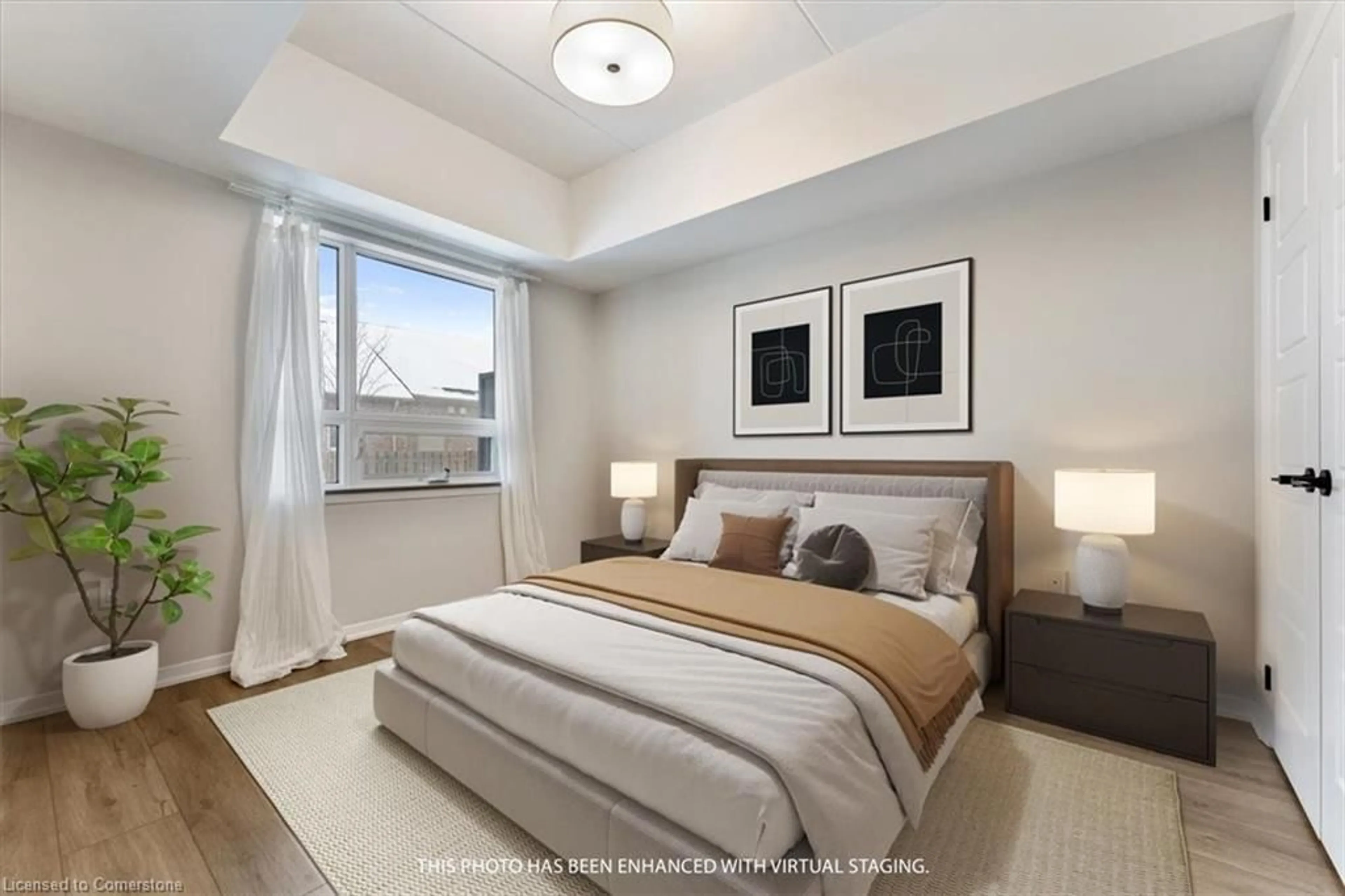 Bedroom with bed, unknown for 3998 Victoria Ave #110, Vineland Ontario L0R 2C0