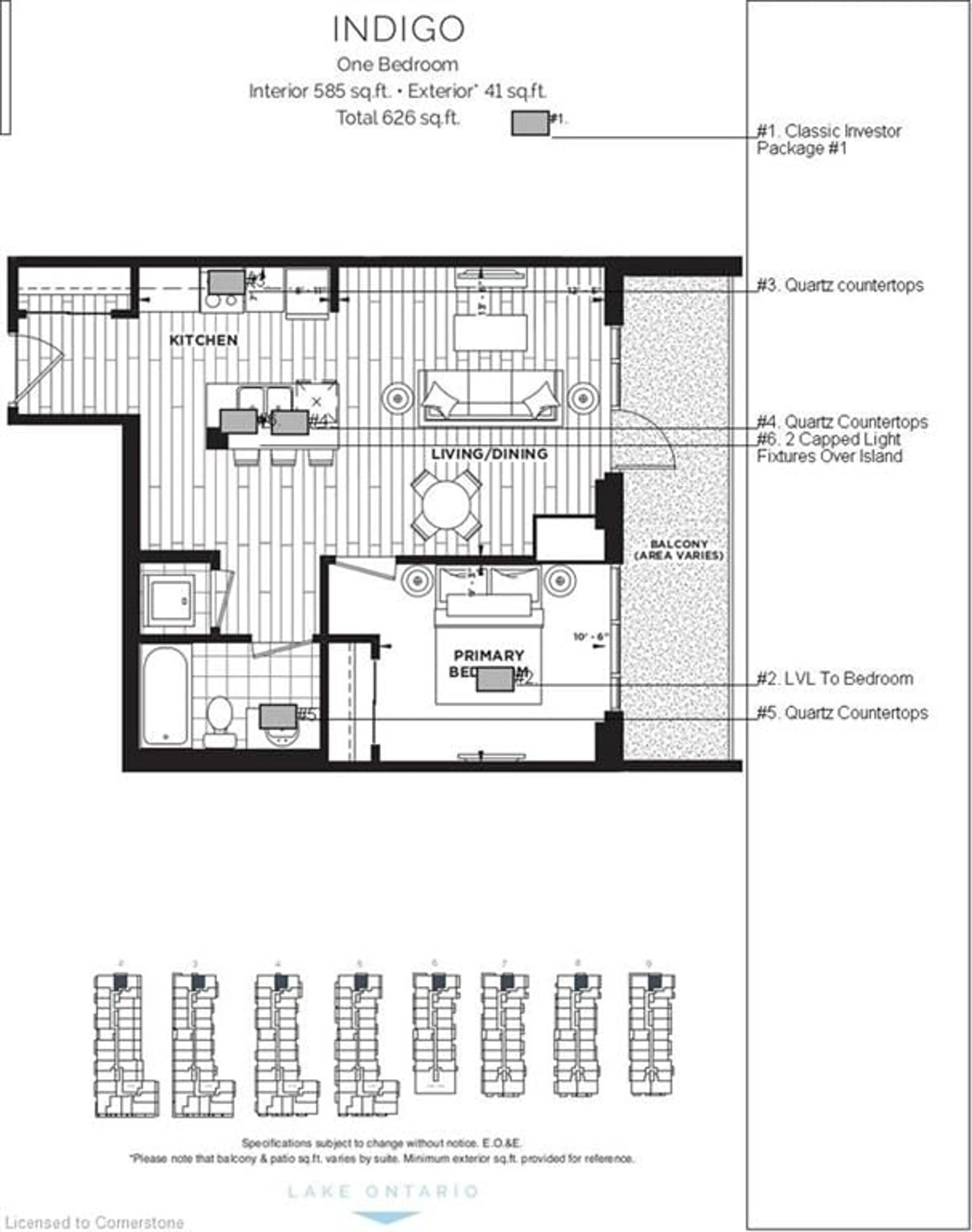 Floor plan for 461 Green Rd #424, Stoney Creek Ontario L8E 5B4