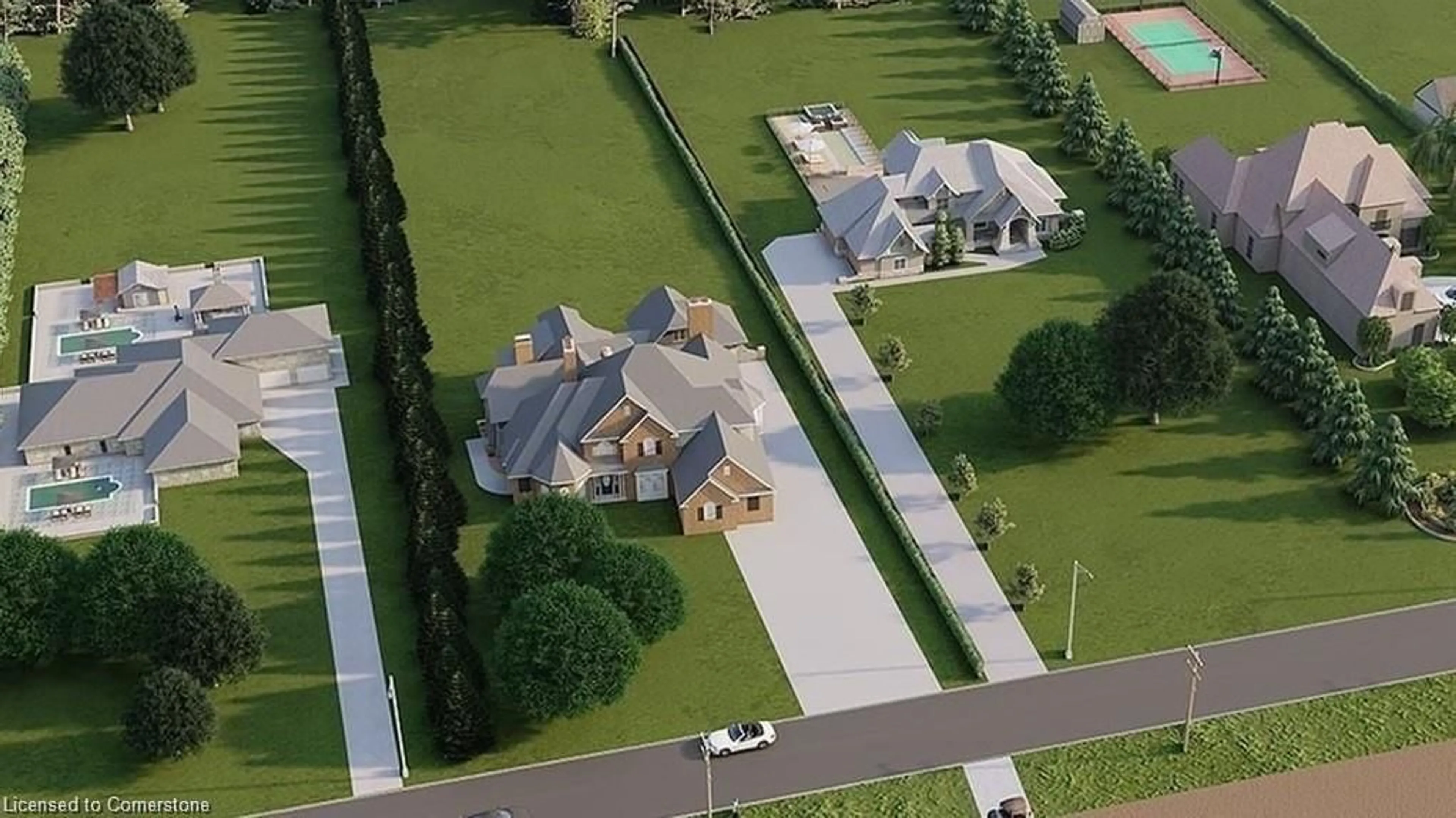 A pic from outside/outdoor area/front of a property/back of a property/a pic from drone, street for 1070 Snyder's Flats Rd, Bloomingdale Ontario N0B 1K0