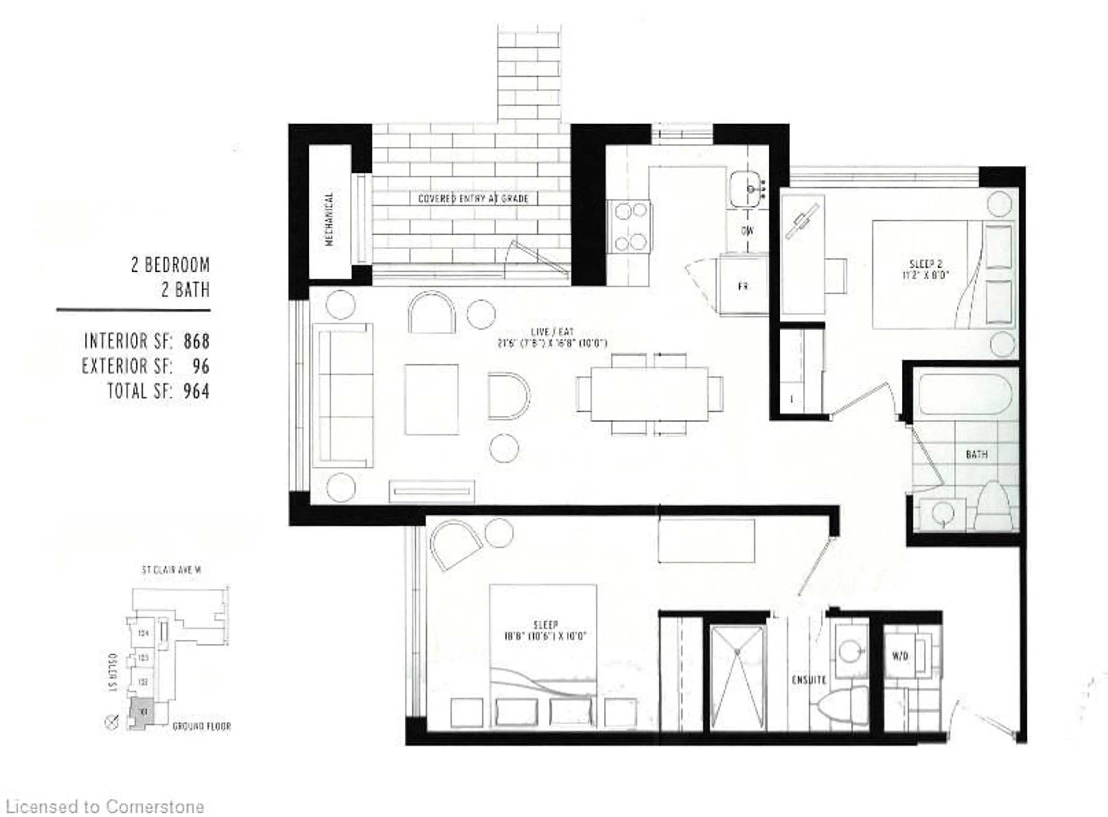 Floor plan for 385 Osler Street St #1, Toronto Ontario M6N 0B2