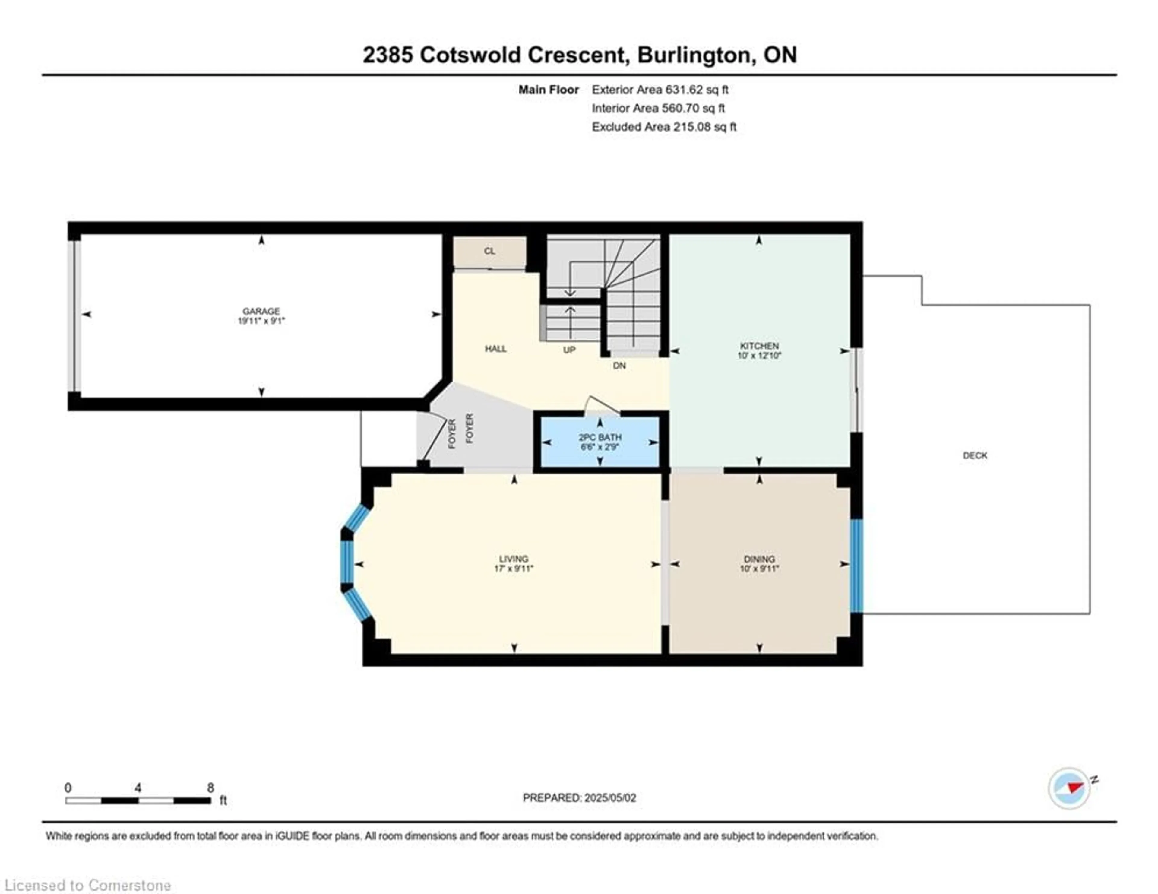 Floor plan for 2385 Cotswold Cres, Burlington Ontario L7P 4M3