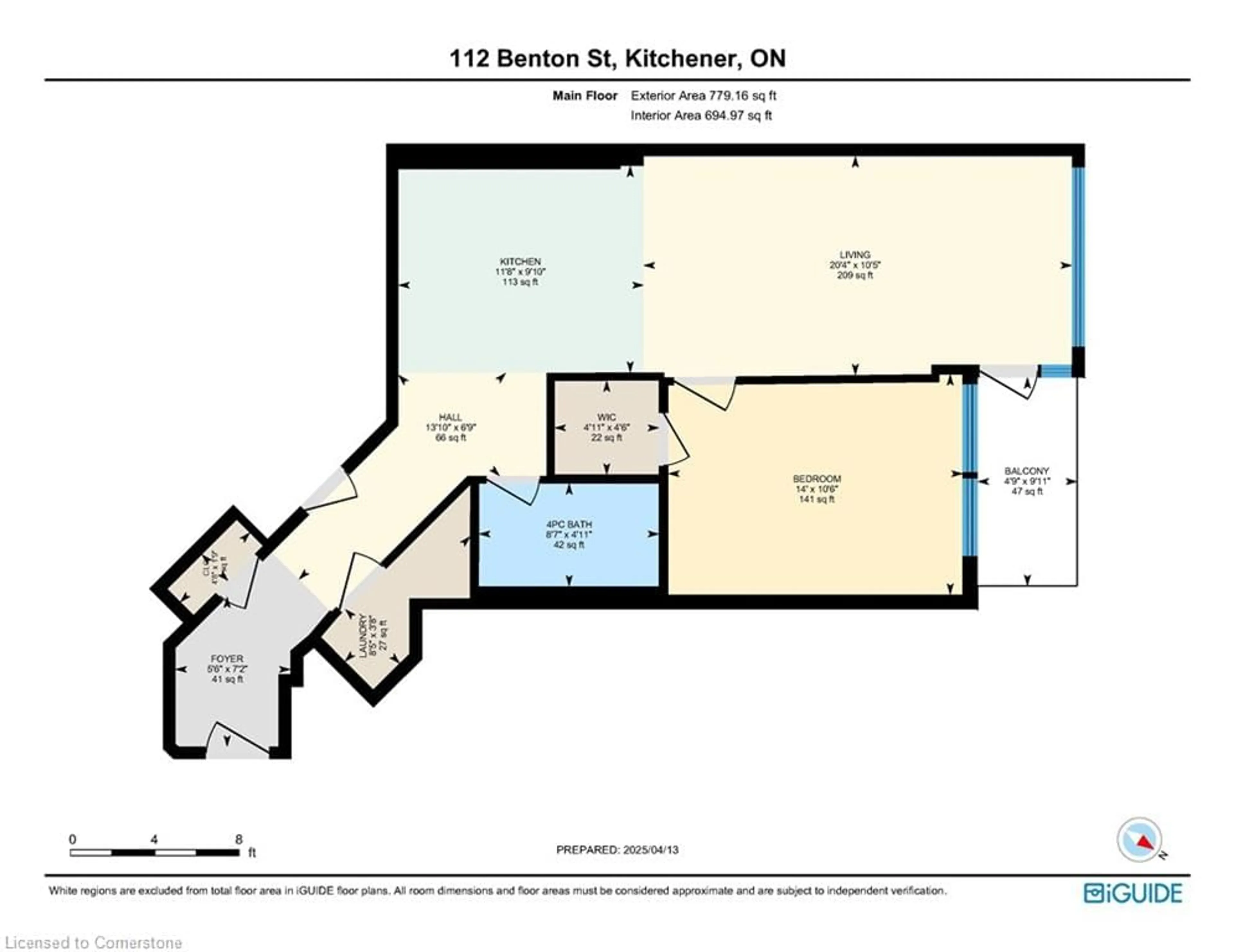 Floor plan for 112 Benton St #317, Kitchener Ontario N2G 3H6