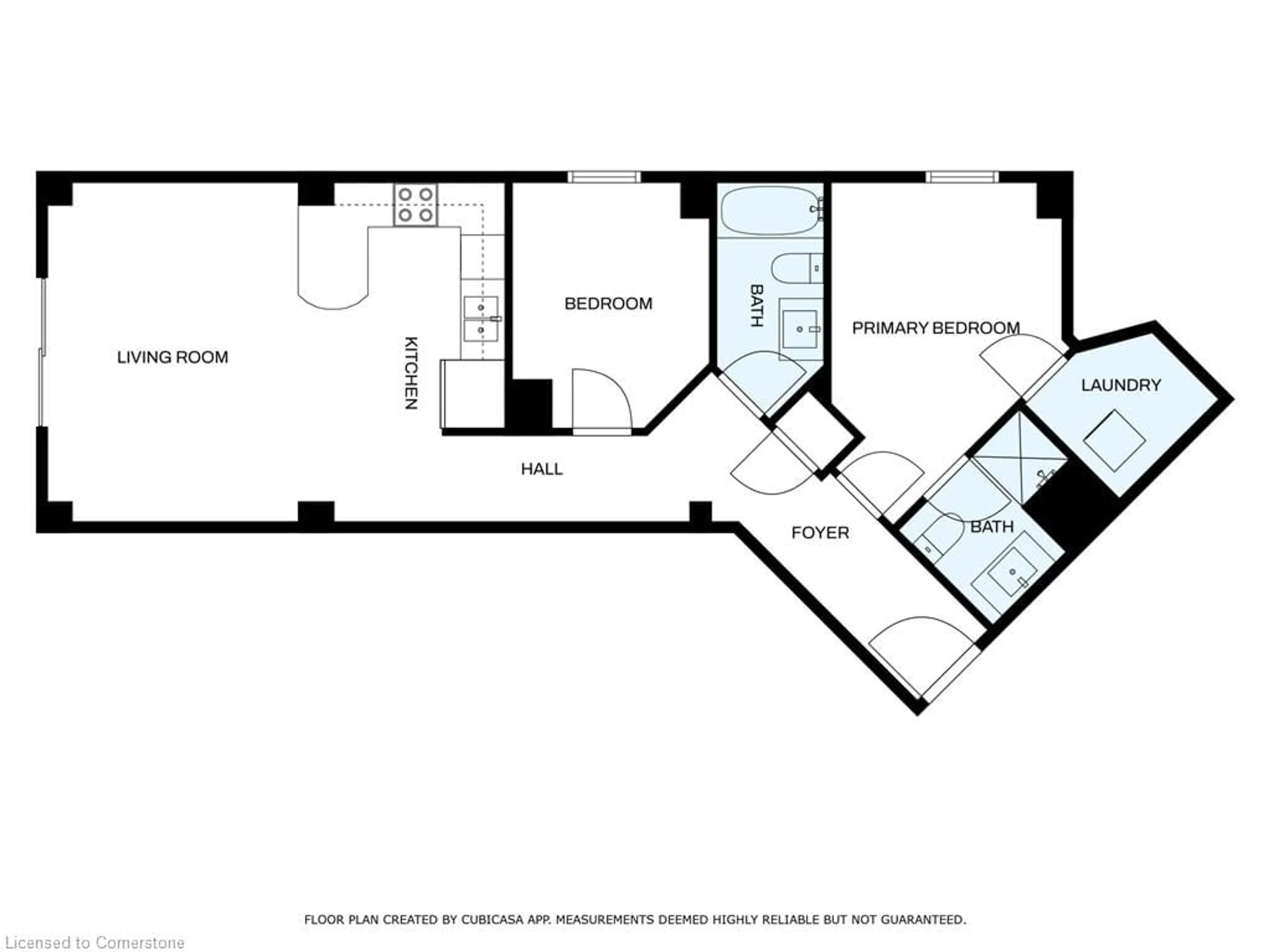 Floor plan for 135 James St #1112, Hamilton Ontario L8P 2Z6