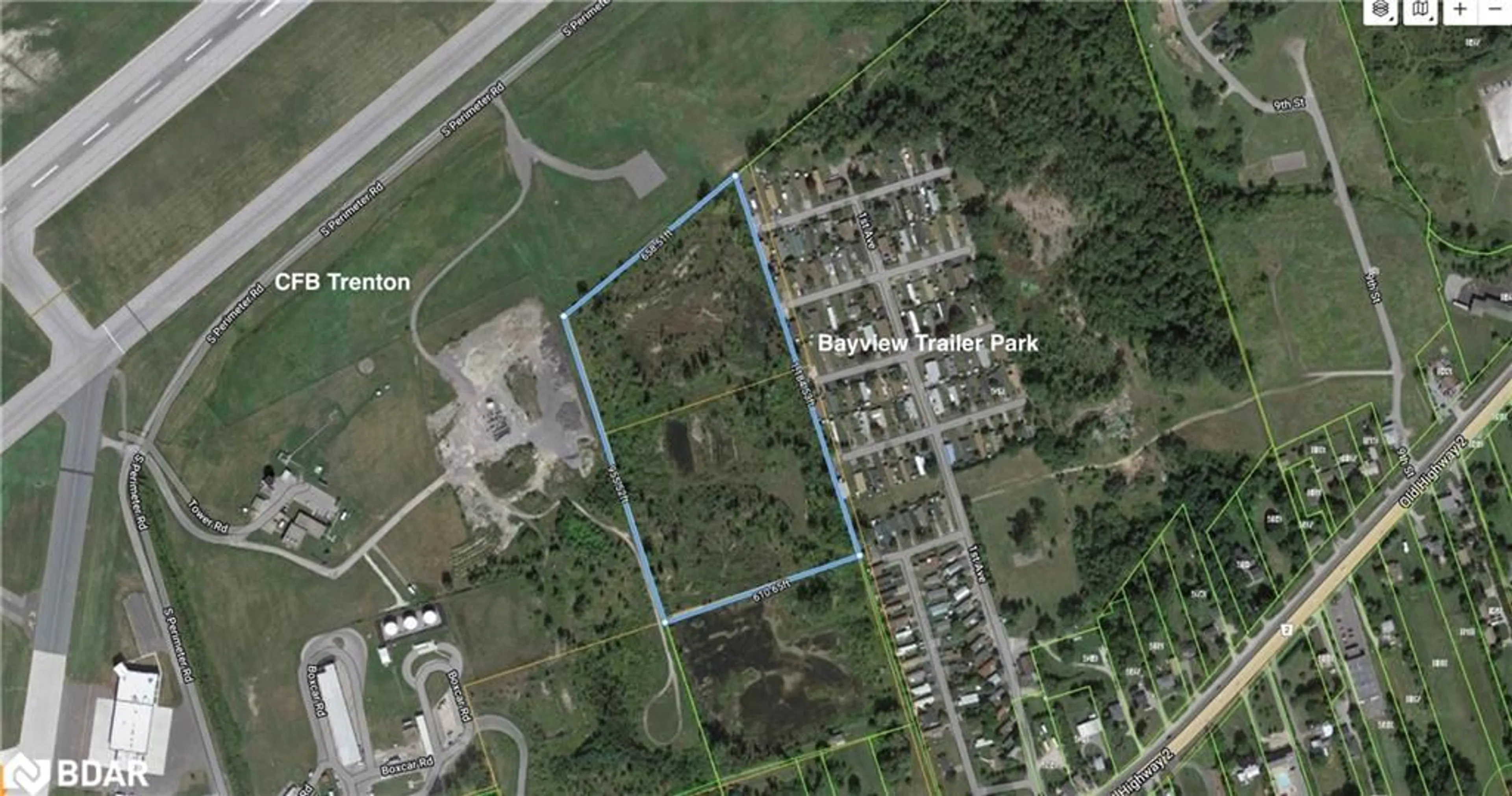 Picture of a map for LT 49-51 Old Highway 2 Rd, Quinte West Ontario K8V 5P5