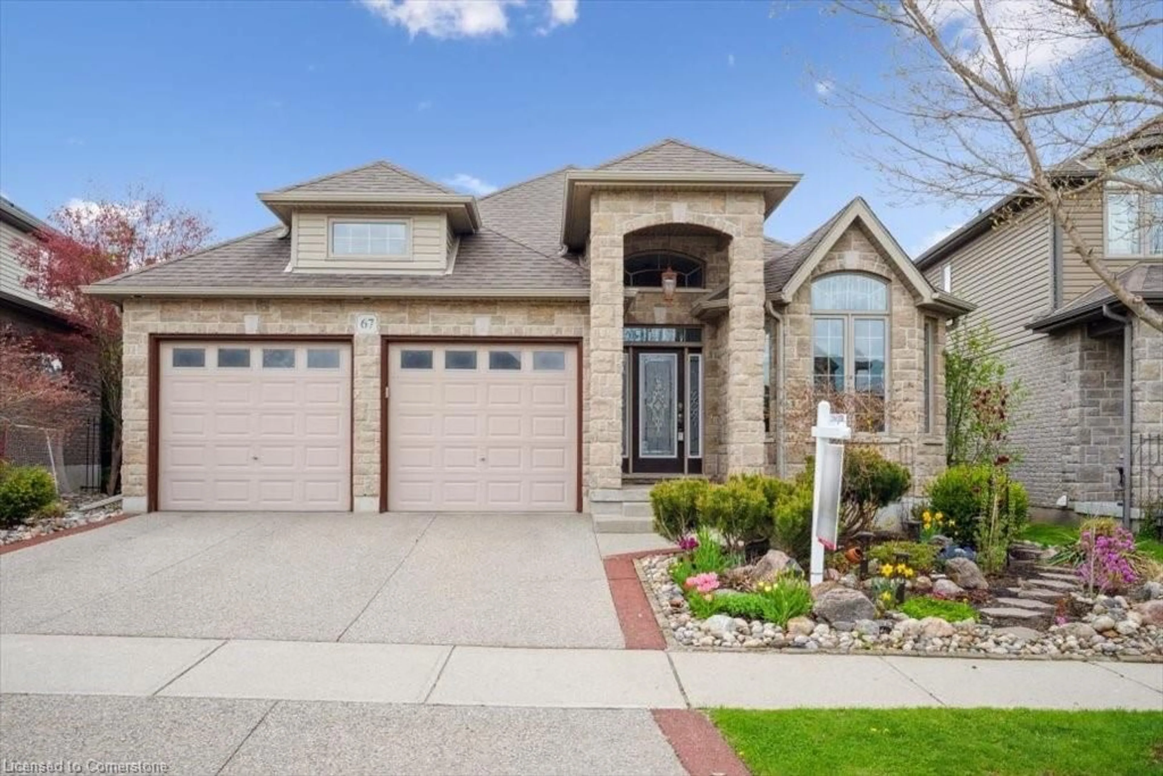 Home with brick exterior material, street for 67 East Tree Dr, Breslau Ontario N0B 1M0