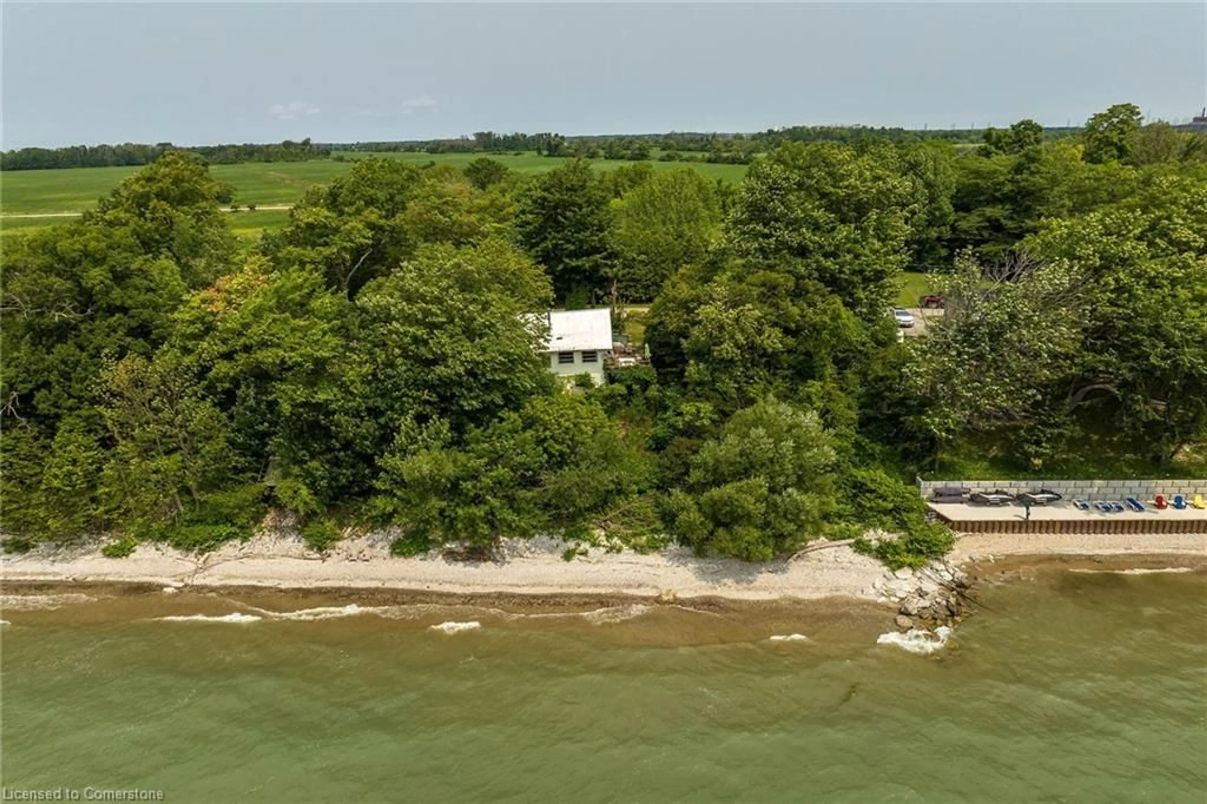 A pic from outside/outdoor area/front of a property/back of a property/a pic from drone, water/lake/river/ocean view for 110 Old Lakeshore Rd, Woodhouse Ontario N0A 1N3