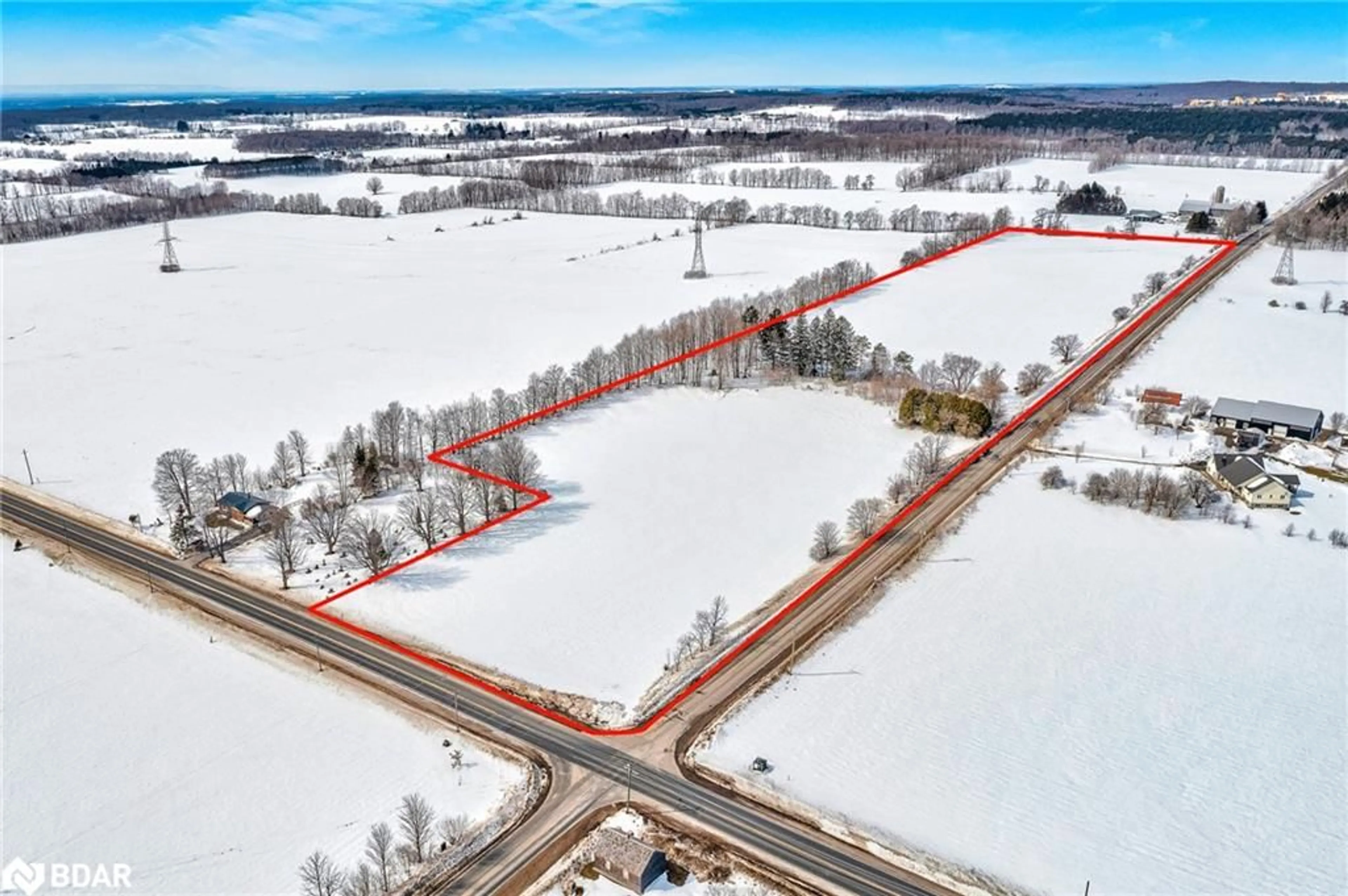 A pic from outside/outdoor area/front of a property/back of a property/a pic from drone, water/lake/river/ocean view for 1740 3 Line, Oro-Medonte Ontario L0L 2L0