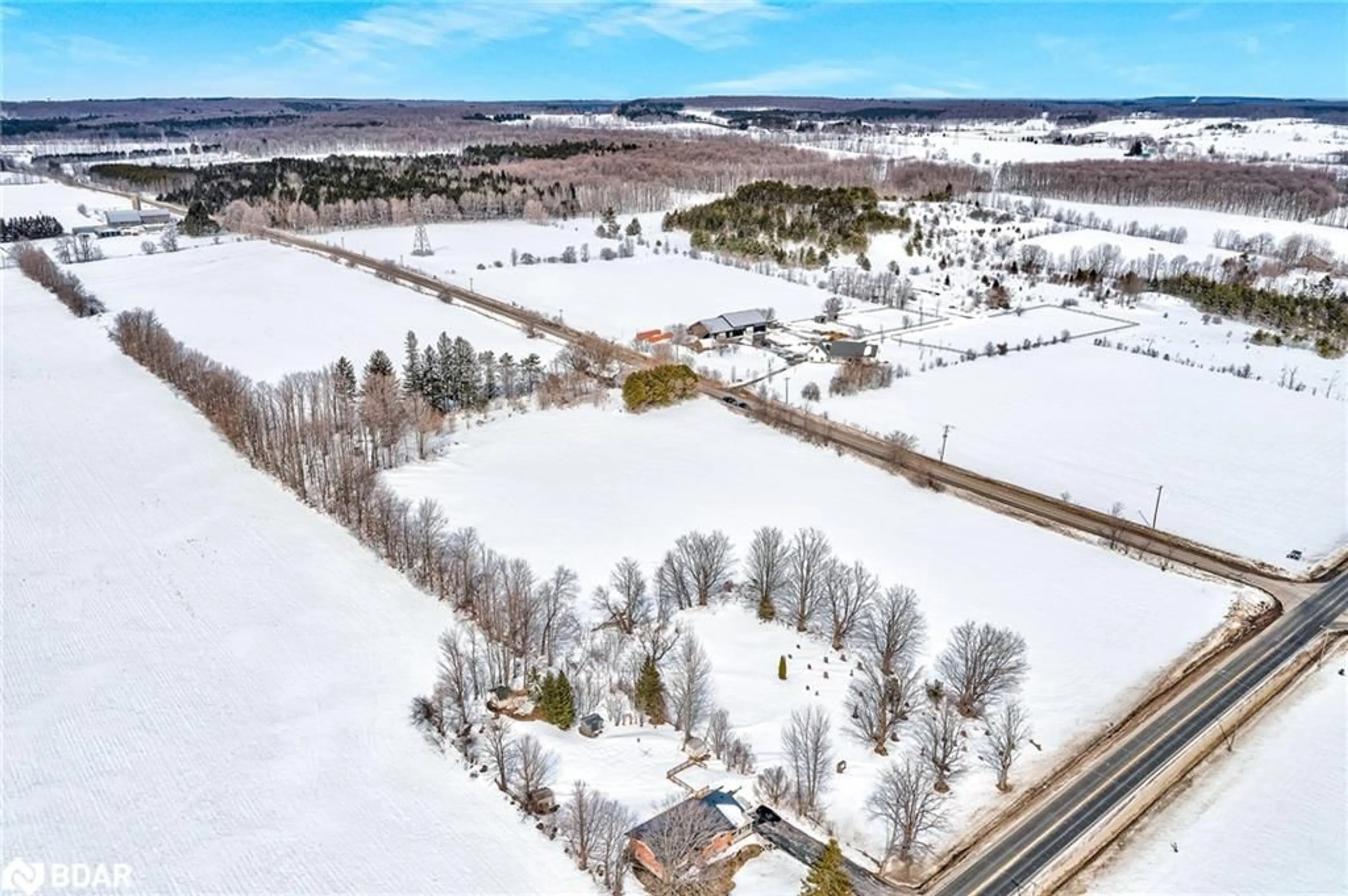 A pic from outside/outdoor area/front of a property/back of a property/a pic from drone, unknown for 1740 3 Line, Oro-Medonte Ontario L0L 2L0