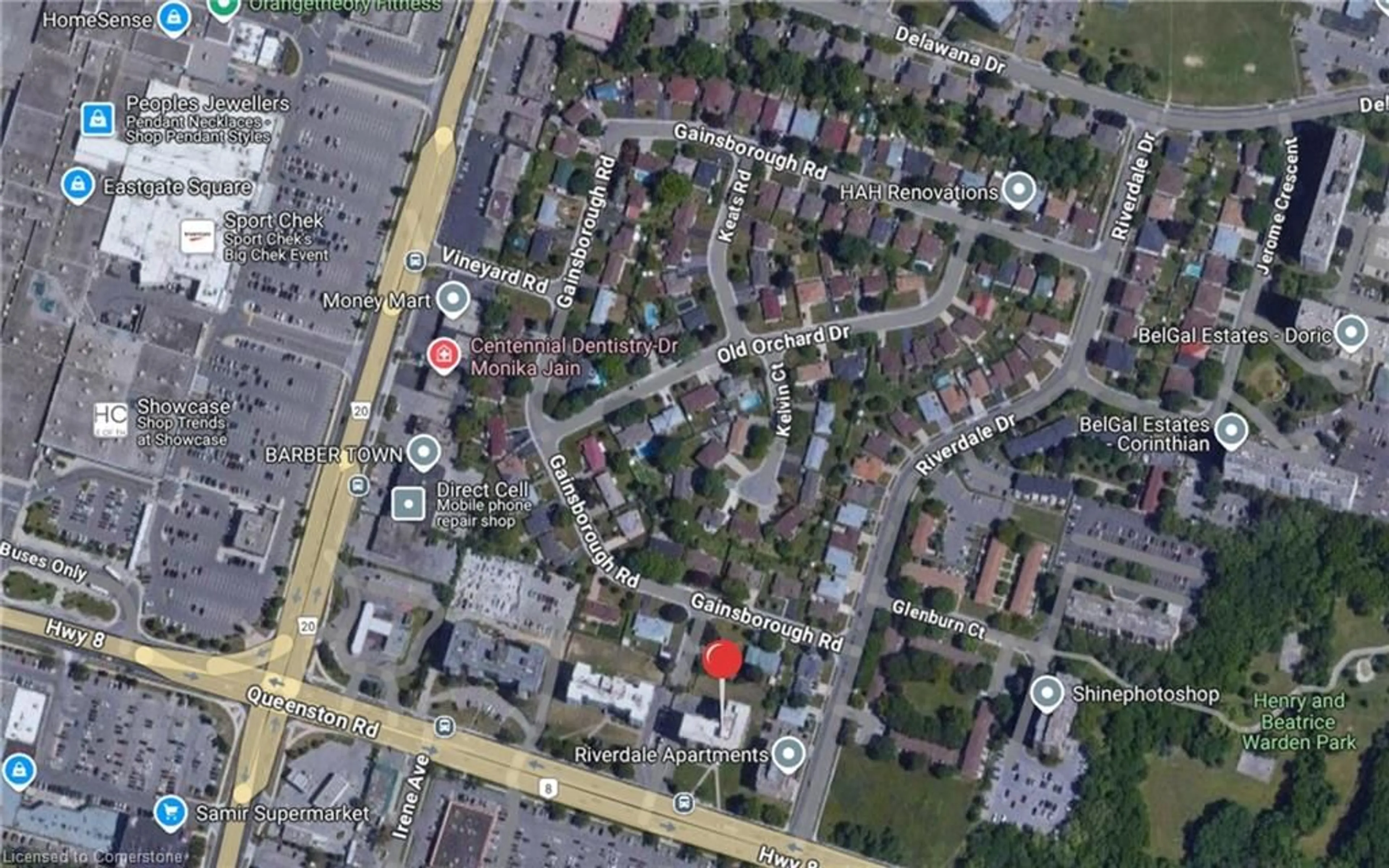 Picture of a map for 851 Queenston Rd #607, Stoney Creek Ontario L8G 1B4