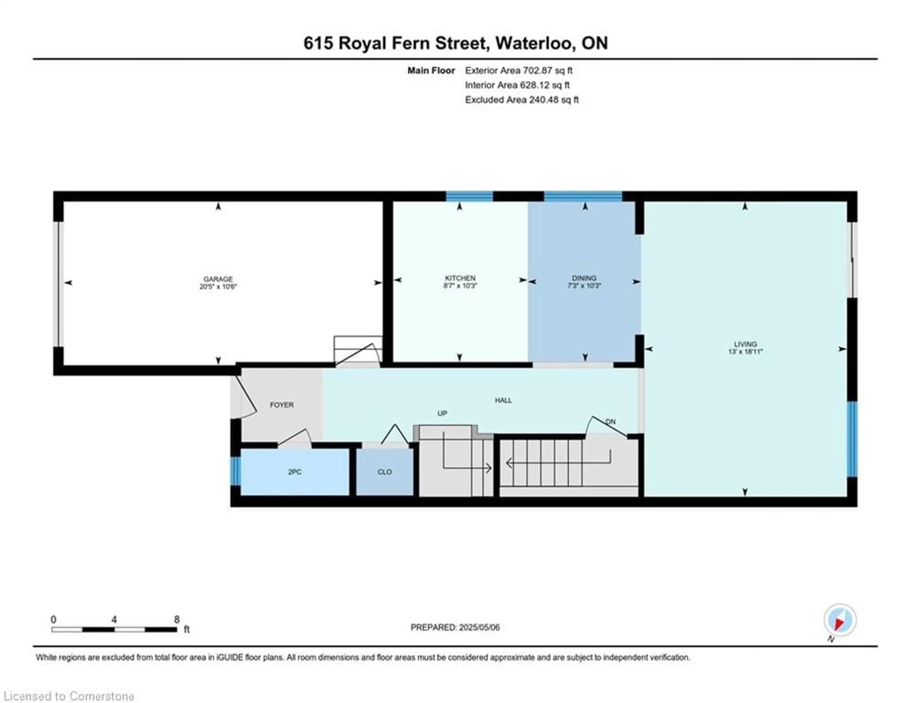 Floor plan for 615 Royal Fern St, Waterloo Ontario N2V 2P5