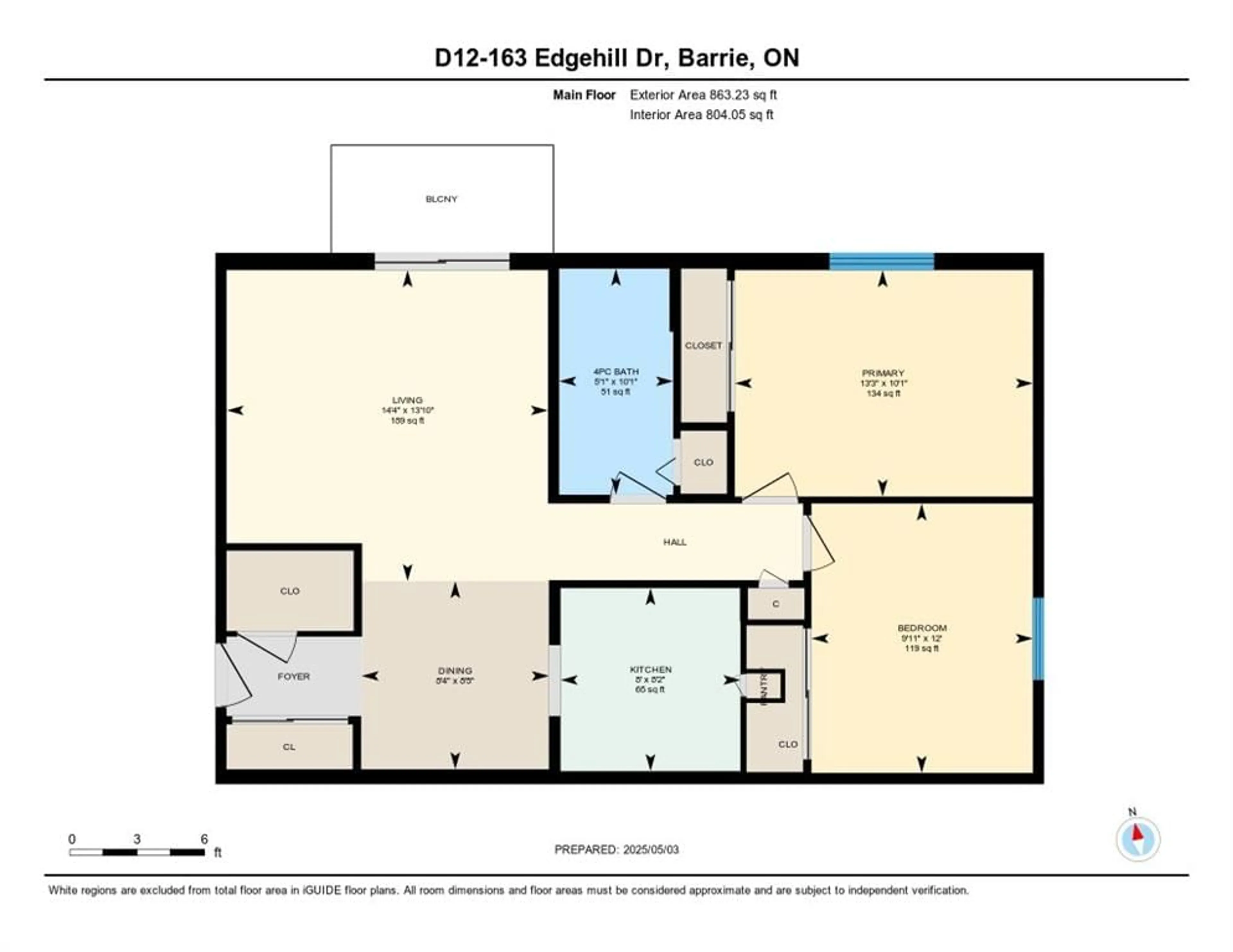 Floor plan for 163 Edgehill Dr #D12, Barrie Ontario L4N 1L9