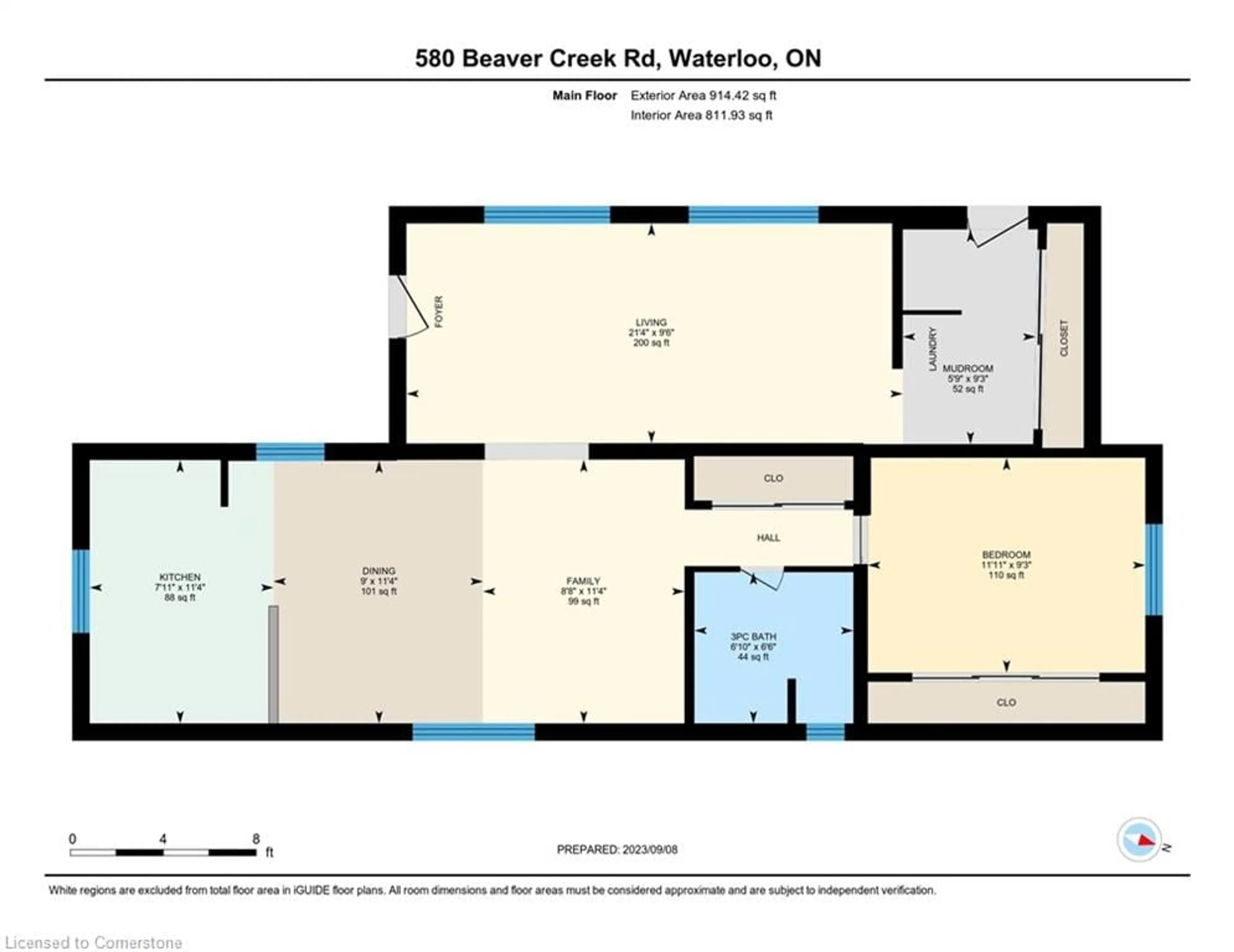 Floor plan for 580 Beaver Creek Rd #21, Waterloo Ontario N2J 3Z4