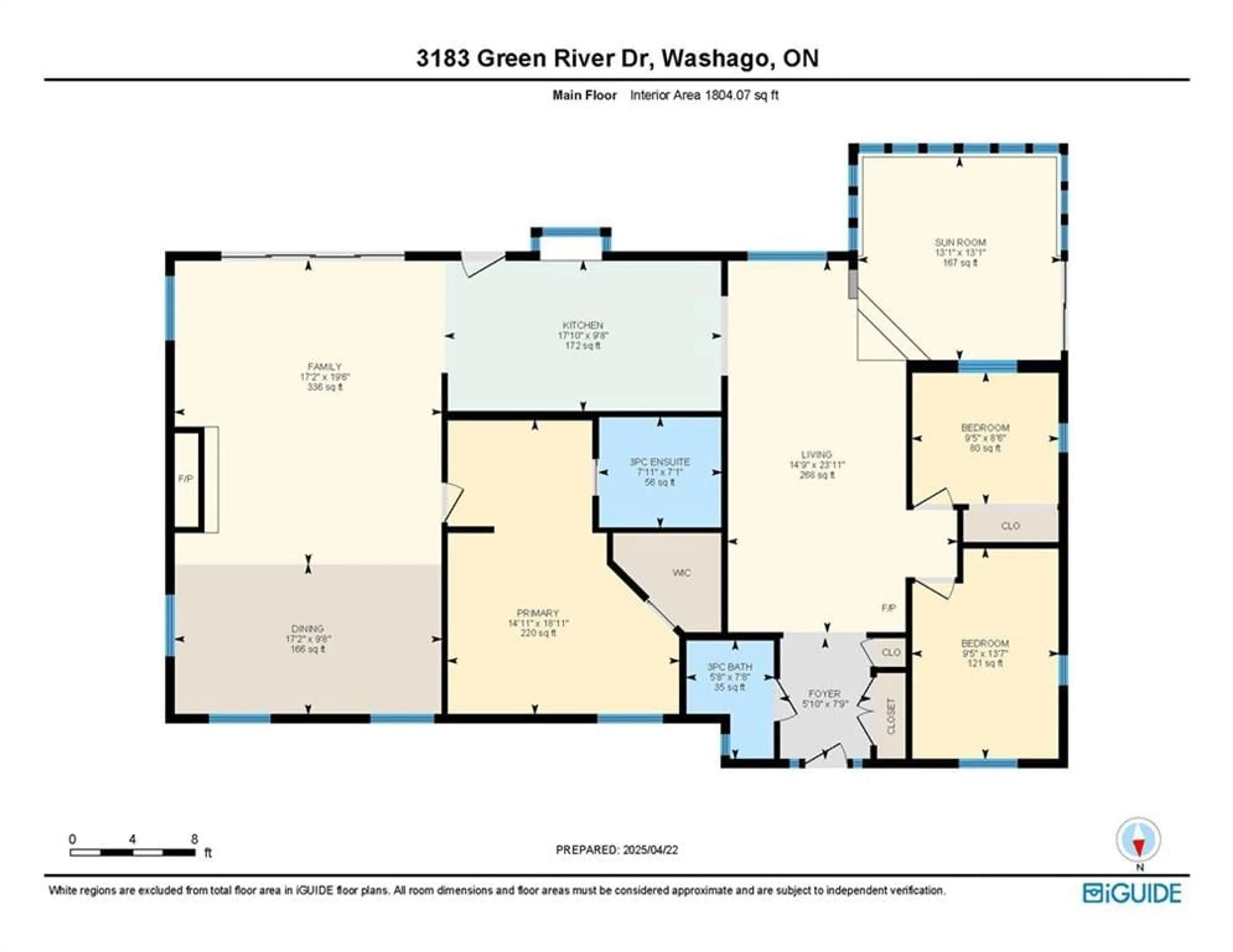 Floor plan for 3183 Green River Drive, Washago Ontario L0K 2B0