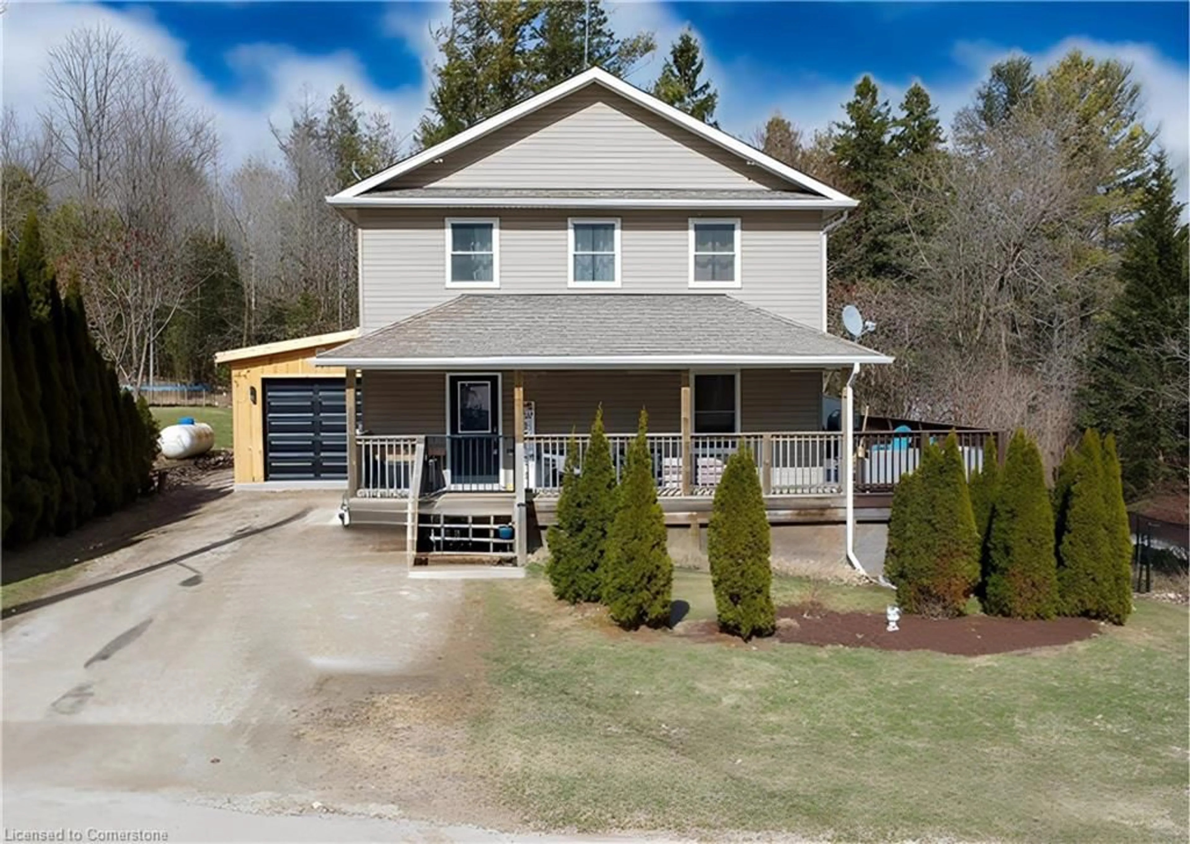 Home with vinyl exterior material, street for 49 North Broadway St, Belwood Ontario N0B 1J0