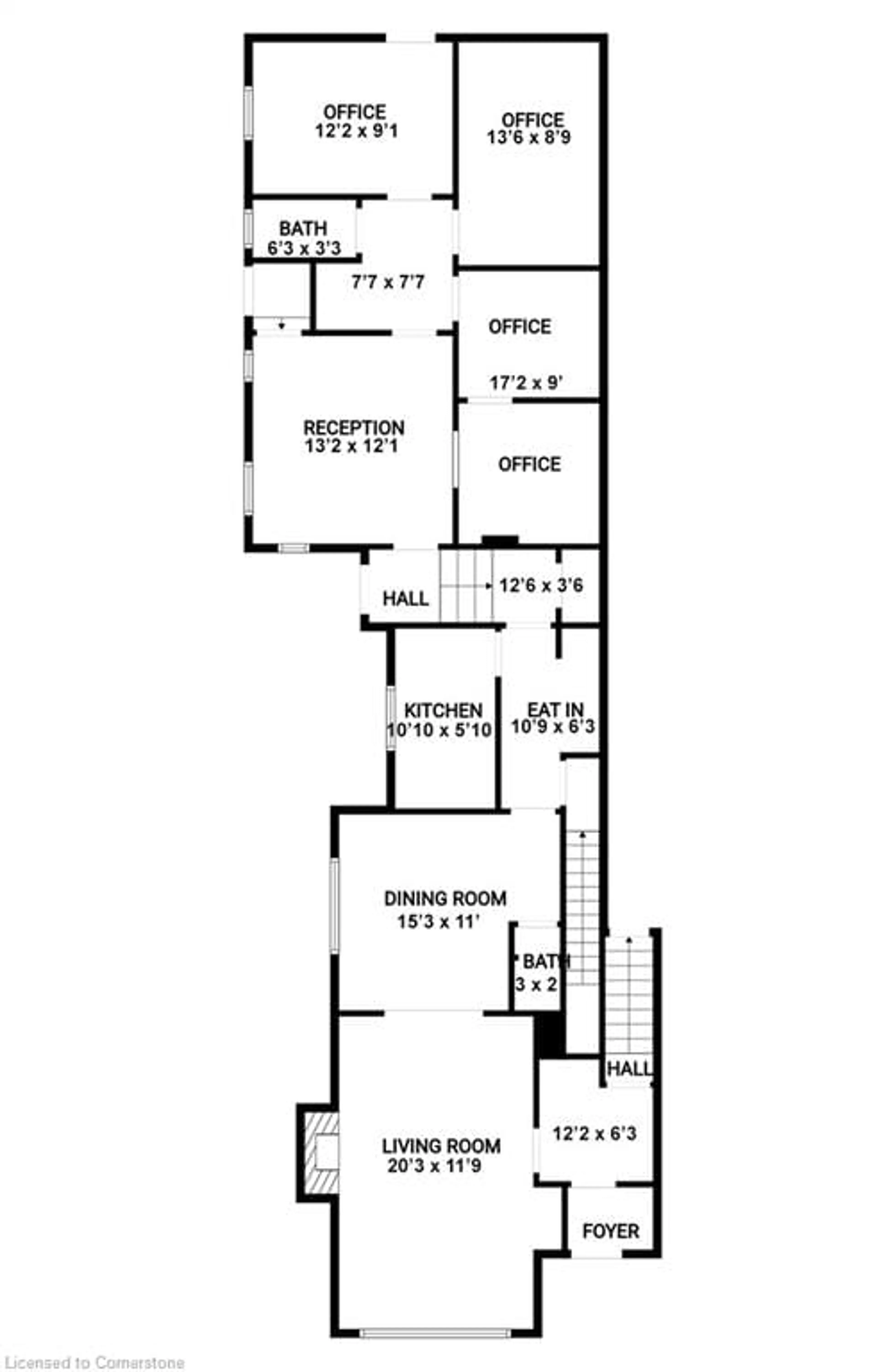 Floor plan for 250 Hughson St, Hamilton Ontario L8L 4M3