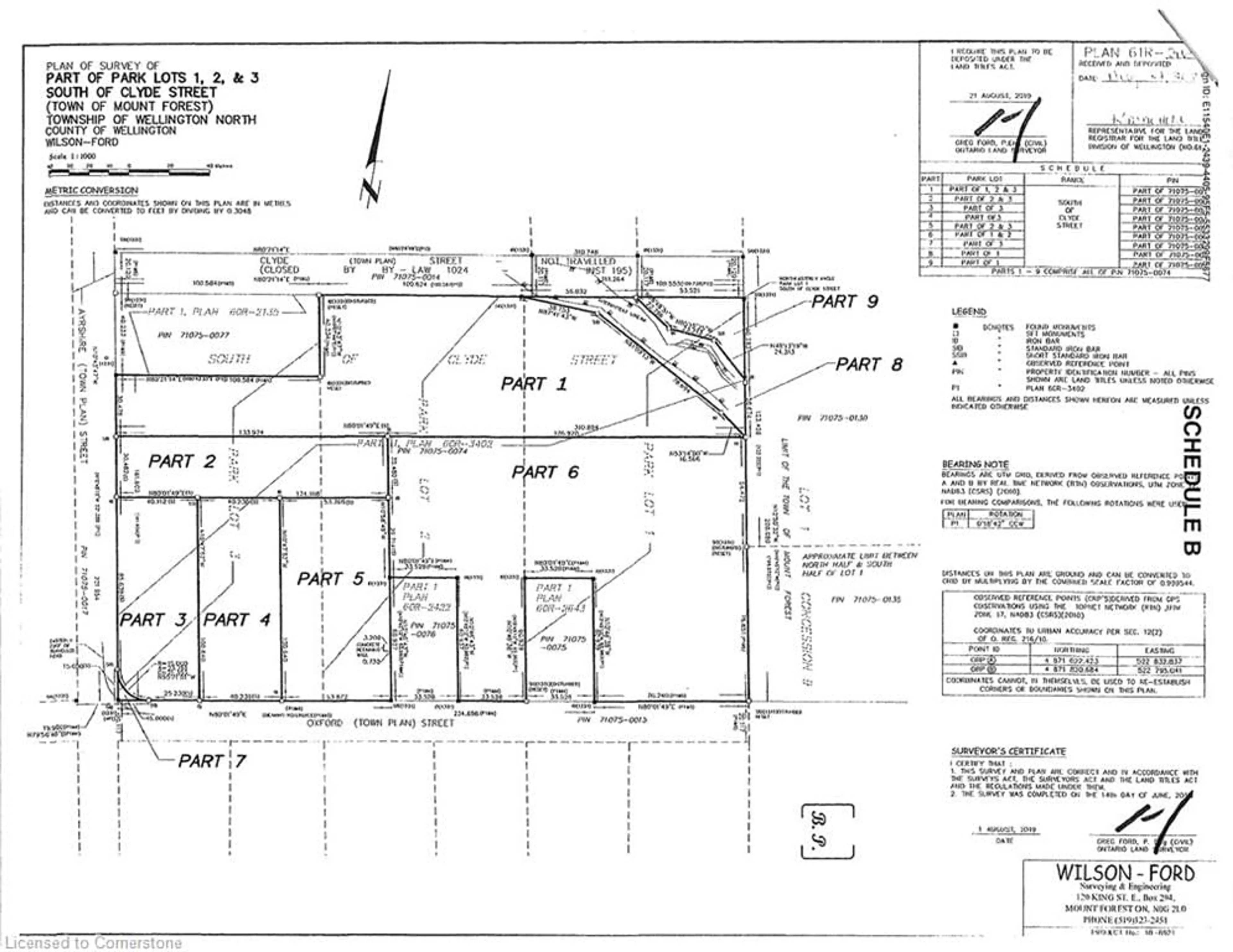 Floor plan for PARK LOT 3, PAR Oxford St, Mount Forest Ontario N0G 2L3
