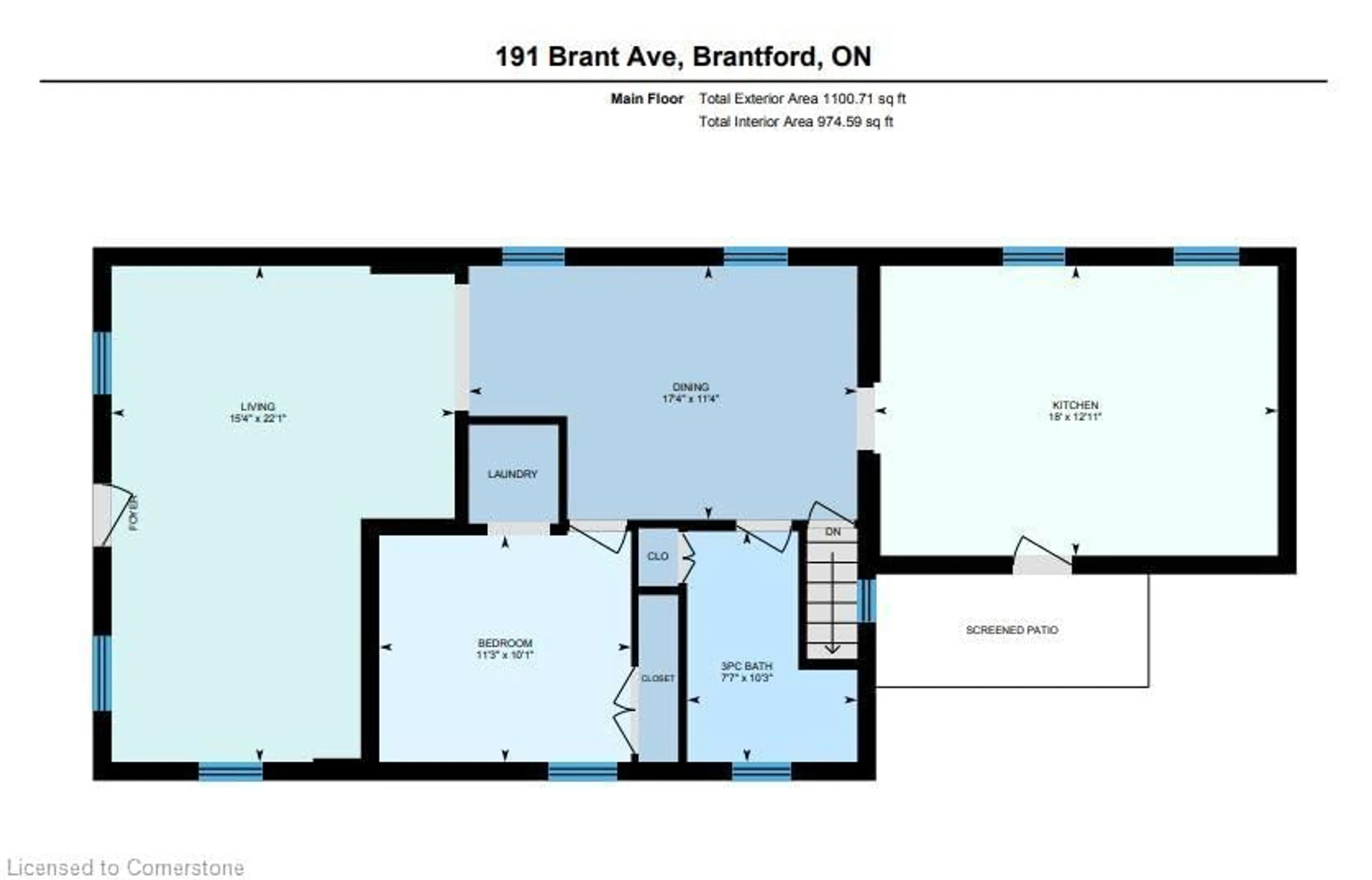 Floor plan for 191 Brant Ave, Brantford Ontario N3T 3J1
