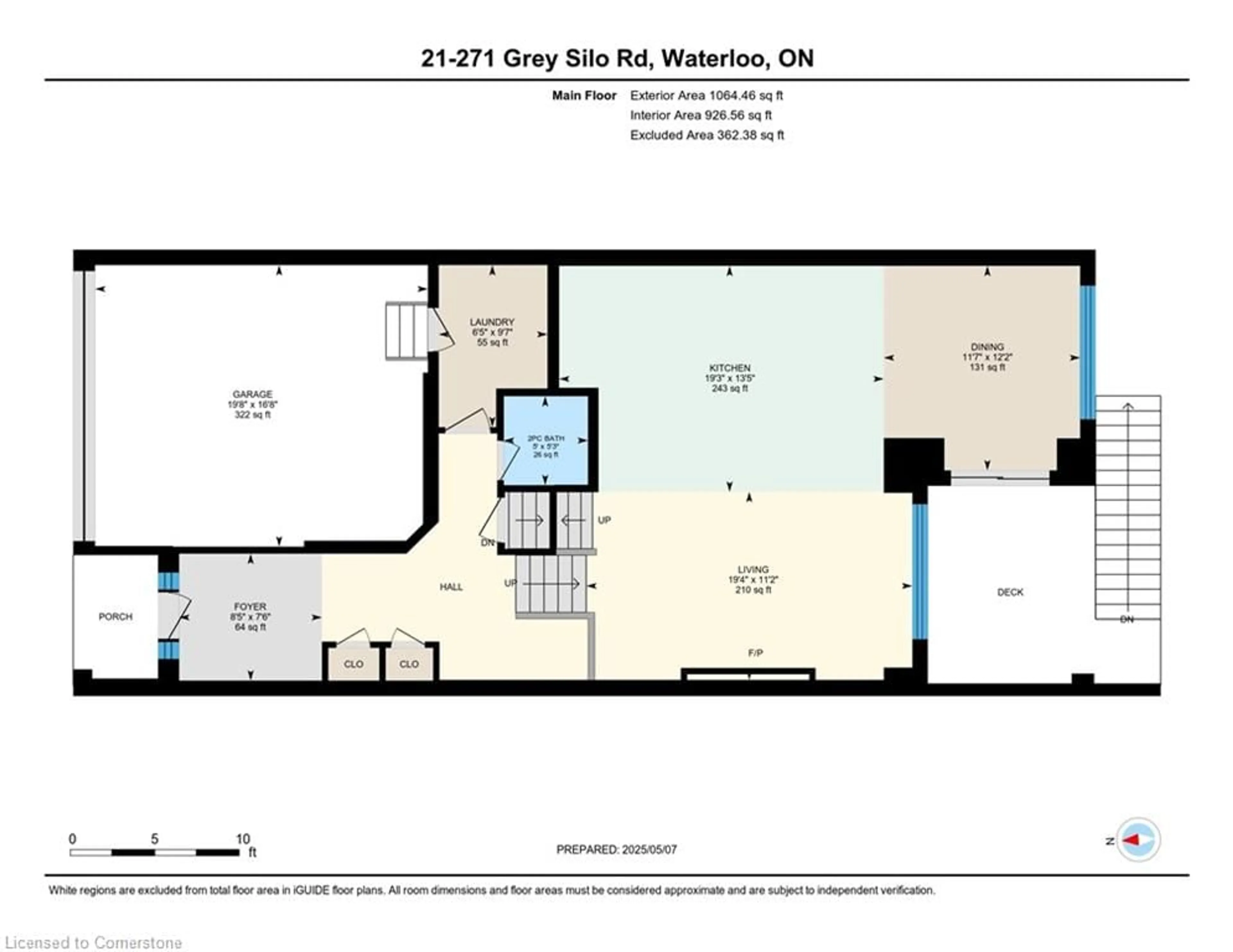 Floor plan for 271 Grey Silo Rd #21, Waterloo Ontario N2K 0E9