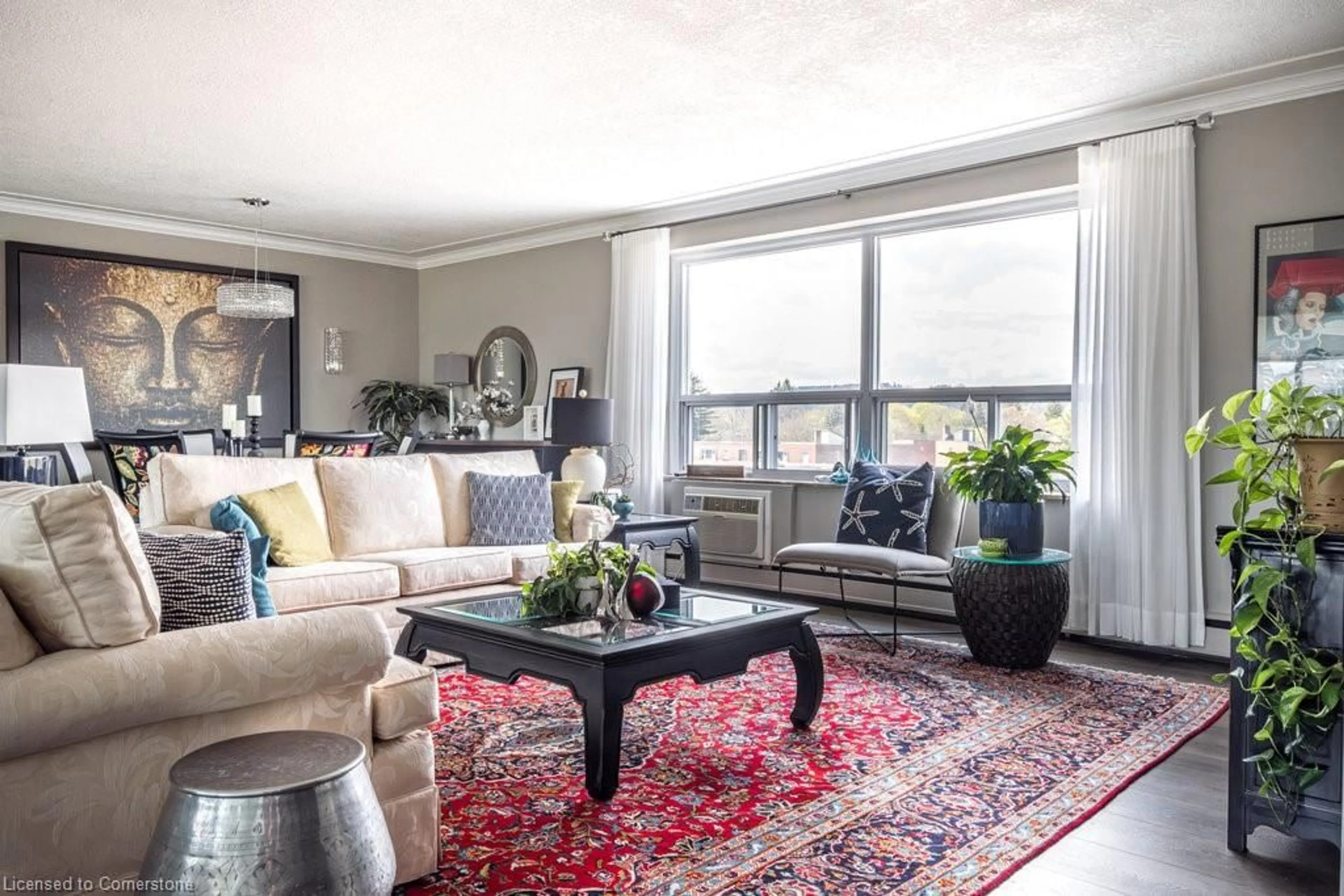 Living room with furniture, carpet floor for 9 Grant Blvd #601, Dundas Ontario L9H 4L5