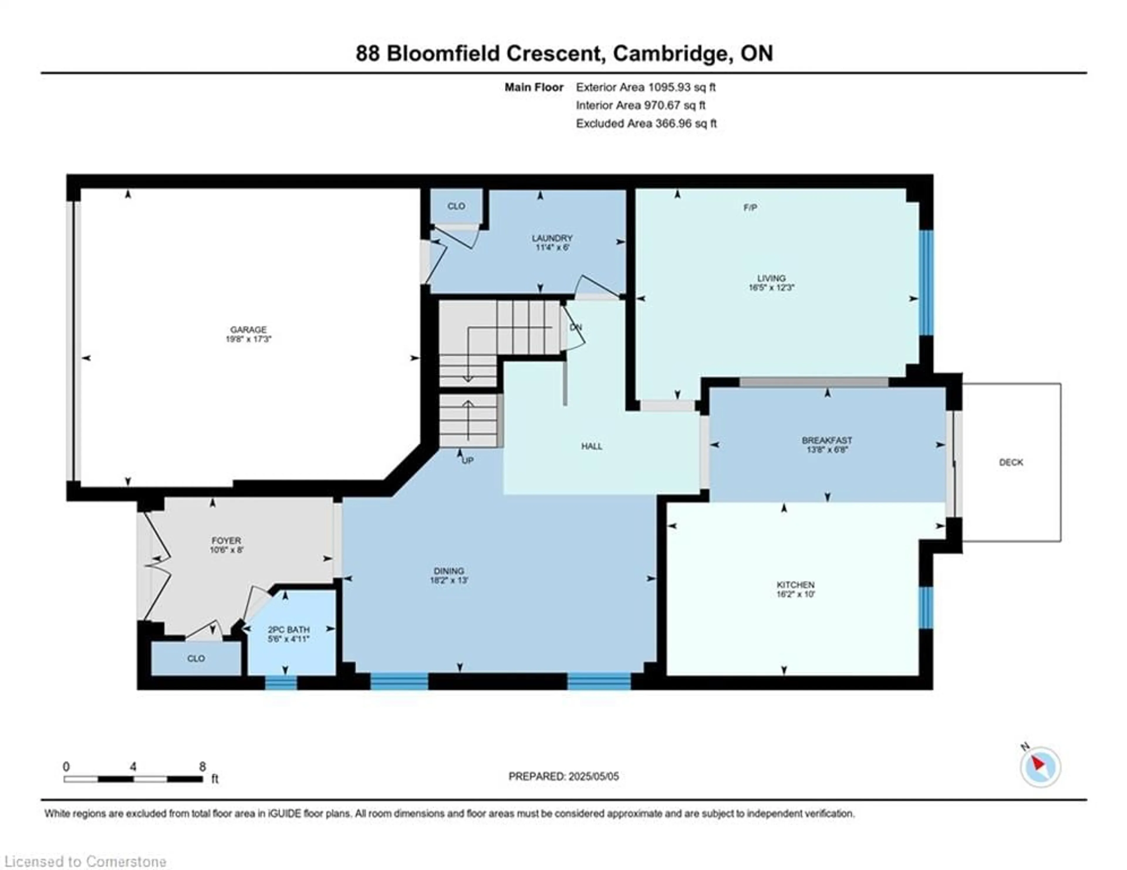 Floor plan for 88 Bloomfield Cres, Cambridge Ontario N1T 0G3