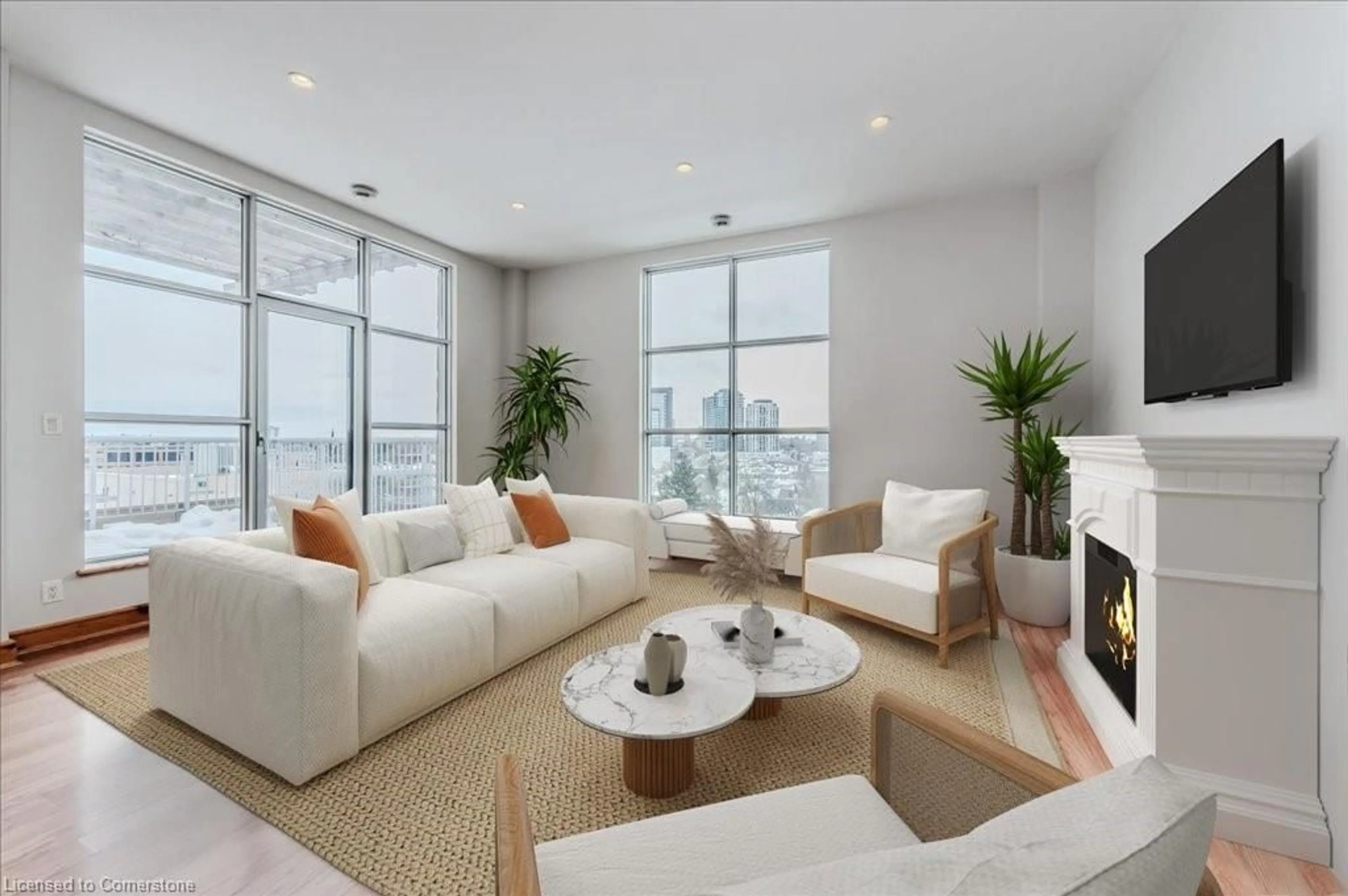 Living room with furniture, unknown for 5 Father David Bauer Dr #602, Waterloo Ontario N2L 6M2