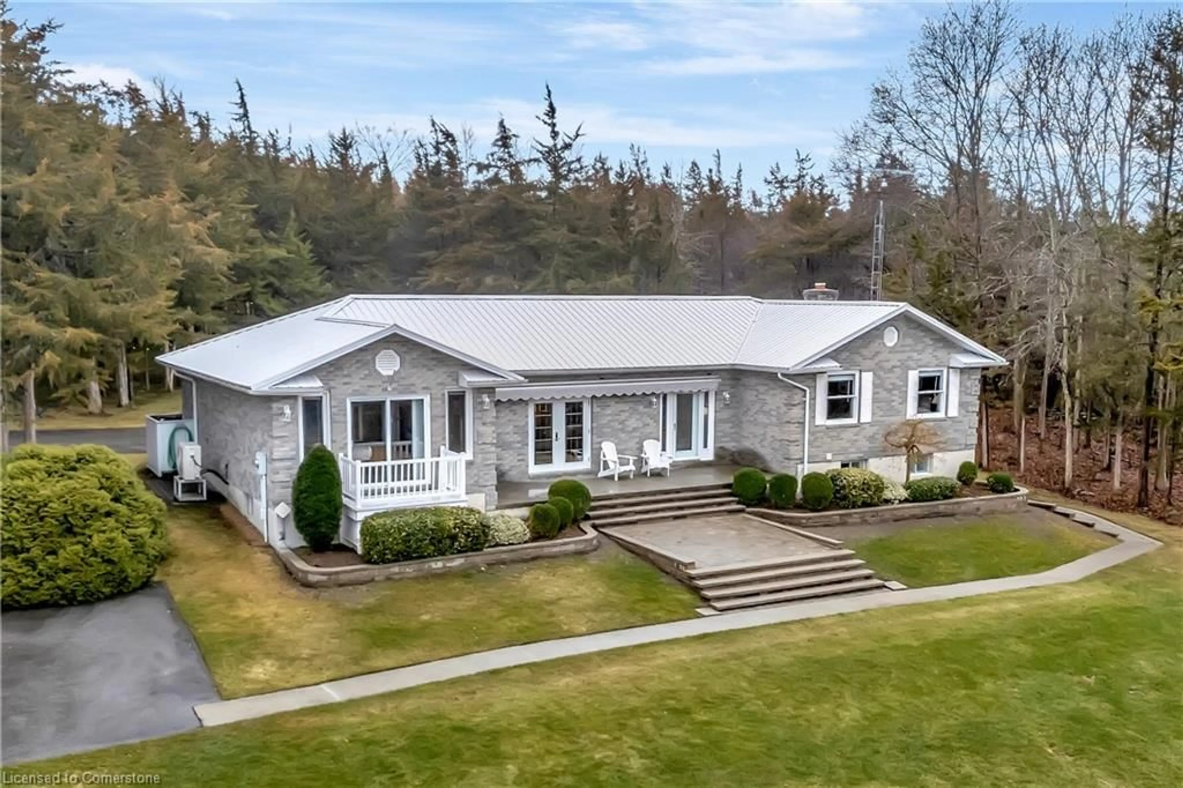 A pic from outside/outdoor area/front of a property/back of a property/a pic from drone, unknown for 1708 North Big Island Rd, Demorestville Ontario K0K 1W0