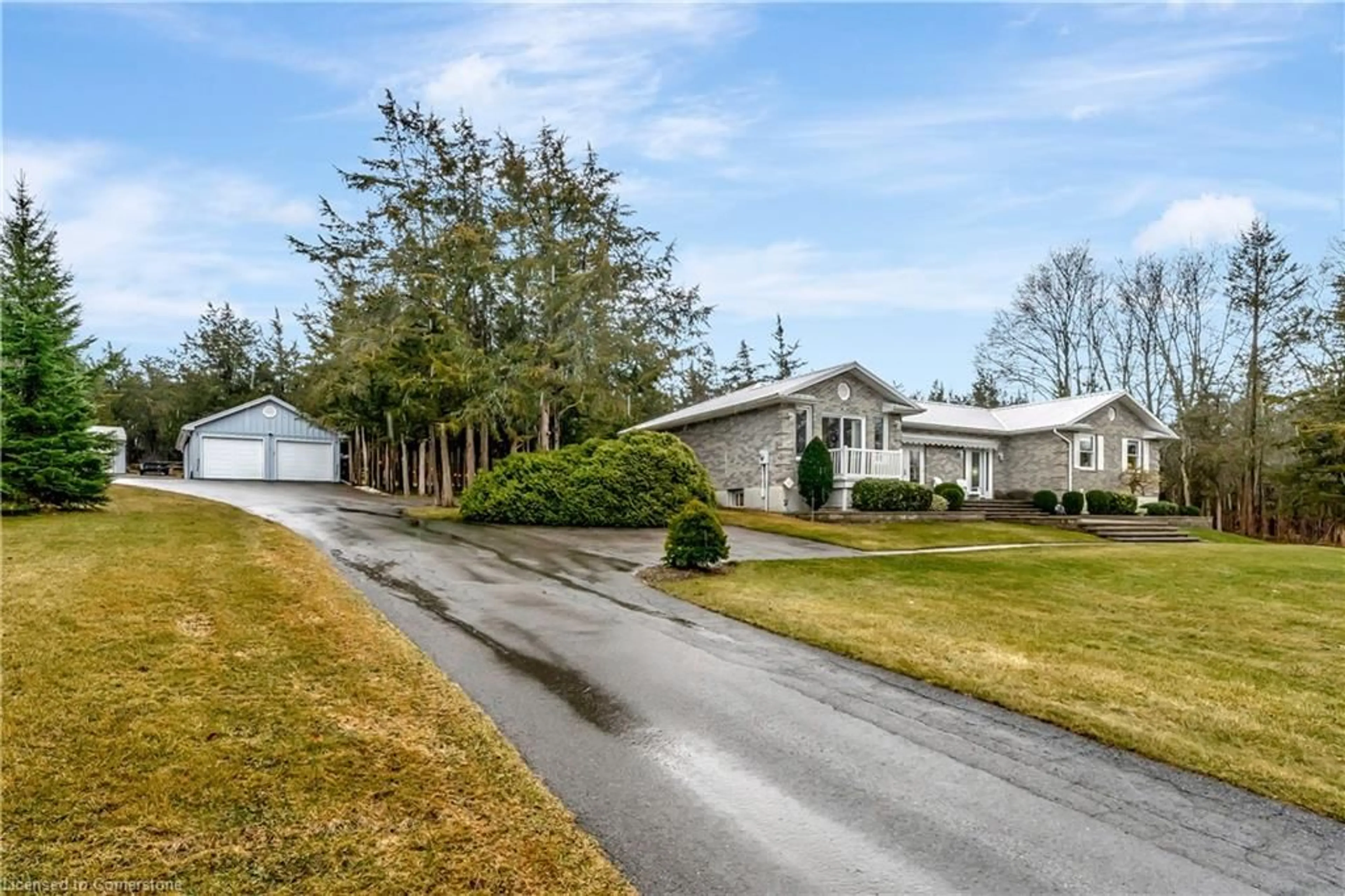 A pic from outside/outdoor area/front of a property/back of a property/a pic from drone, street for 1708 North Big Island Rd, Demorestville Ontario K0K 1W0