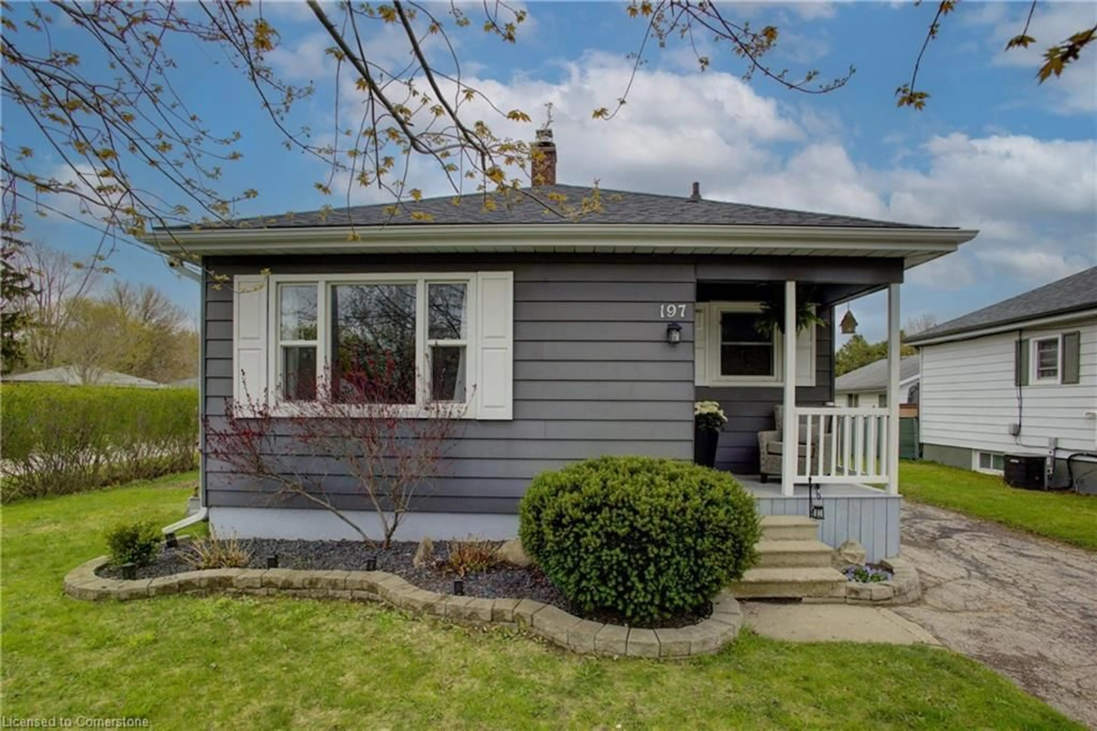 Home with vinyl exterior material, street for 197 Butler St, Woodstock Ontario N4S 3A8