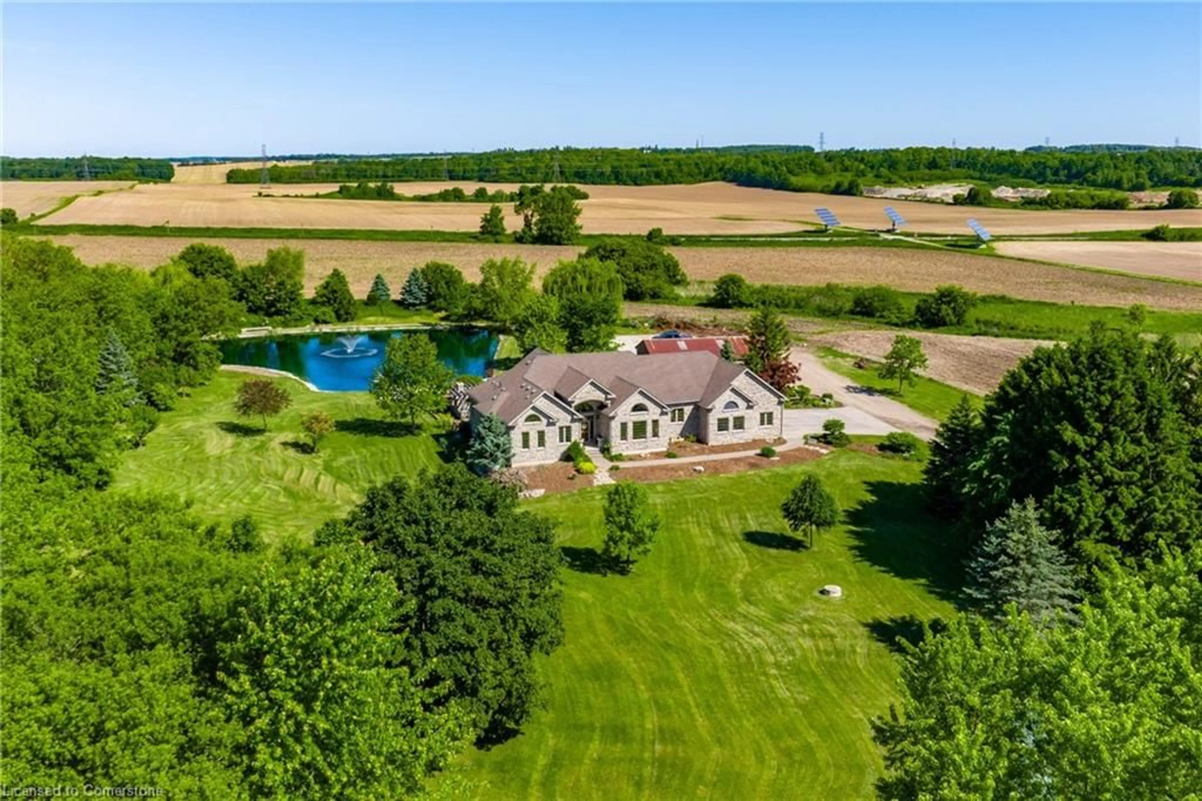 A pic from outside/outdoor area/front of a property/back of a property/a pic from drone, water/lake/river/ocean view for 1436 Snyders Rd, Baden Ontario N3A 3L3
