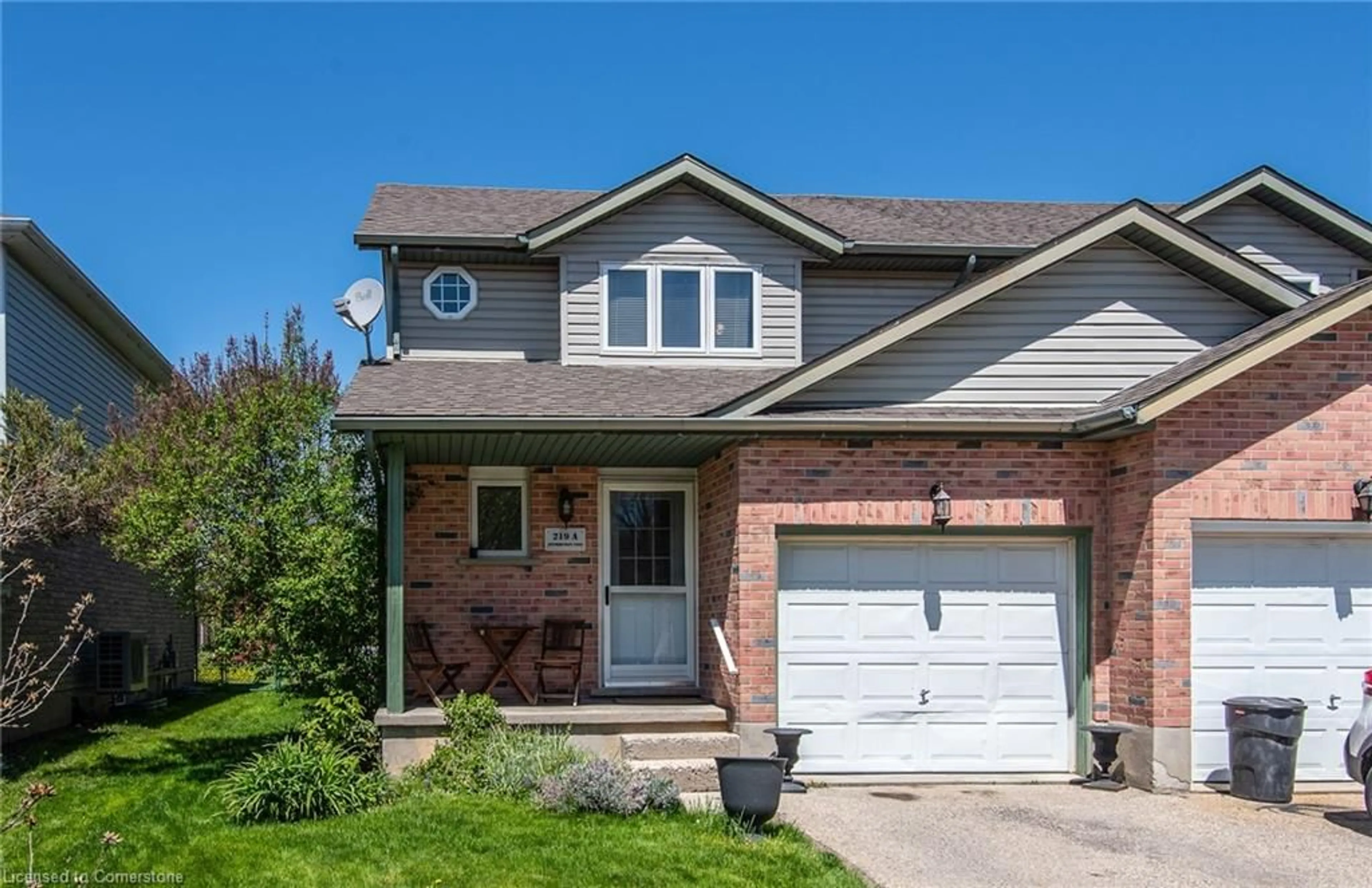 Home with brick exterior material, street for 219 #A Inverhuron Cres, Waterloo Ontario N2V 2H7